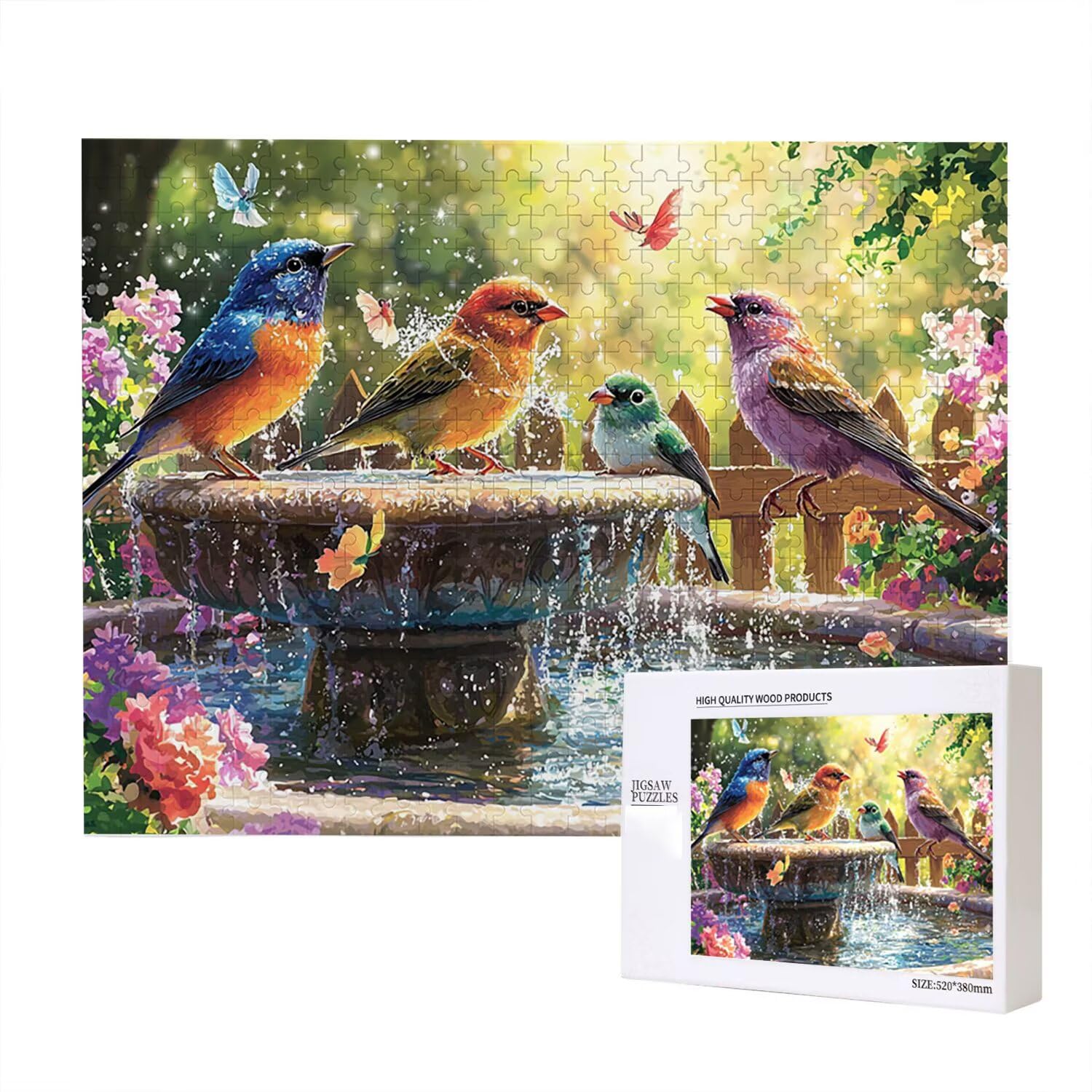 Jigsaw Puzzle, 2000 Pezzi Puzzle Classici, Giardino Puzzle Rilassamento Intelligence, Mpossibile Difficile Puzzle Impegnativo per Adulti Puzzle Gioco Familiare, Regalo per Amore Amico Uccelli fr0-950