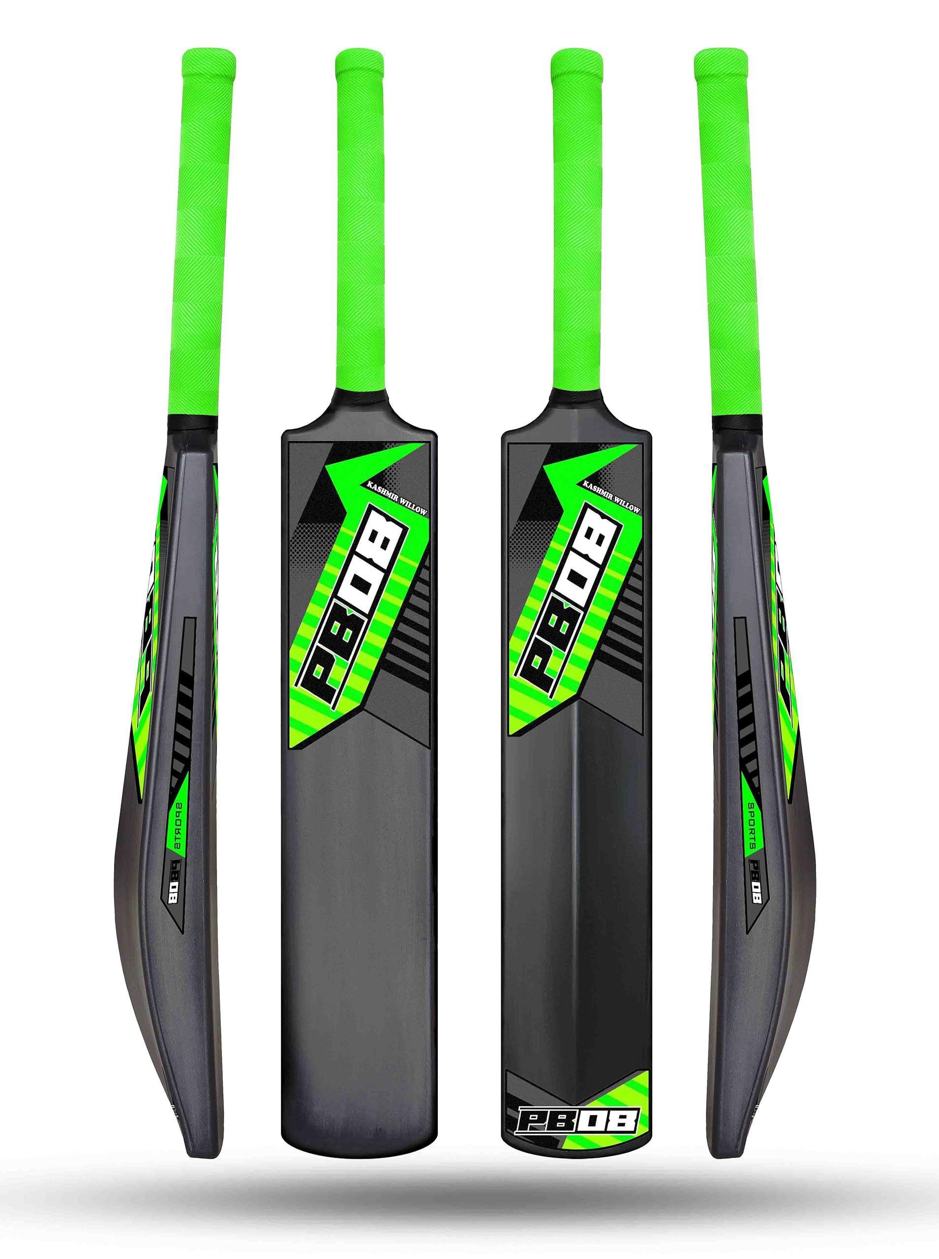 PB08 Full Size Plastic Cricket Bat, Plastic Bat Size 8 Black Color Bat