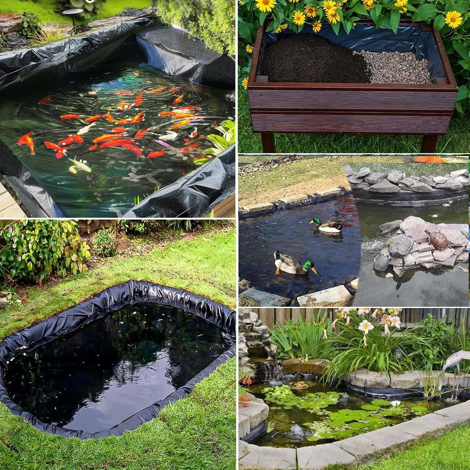 Pond Liner - Película de invernadero de 4 x 9 m, resistente al agua, lámina selladora gruesa para proyectos de tic y fiable