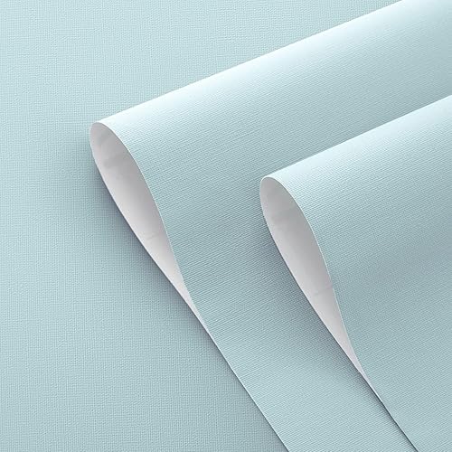 Papel de contacto azul texturizado, color azul claro, papel tapiz para despegar y pegar, rollo de vinilo autoadhesivo azul sólido, papel tapiz