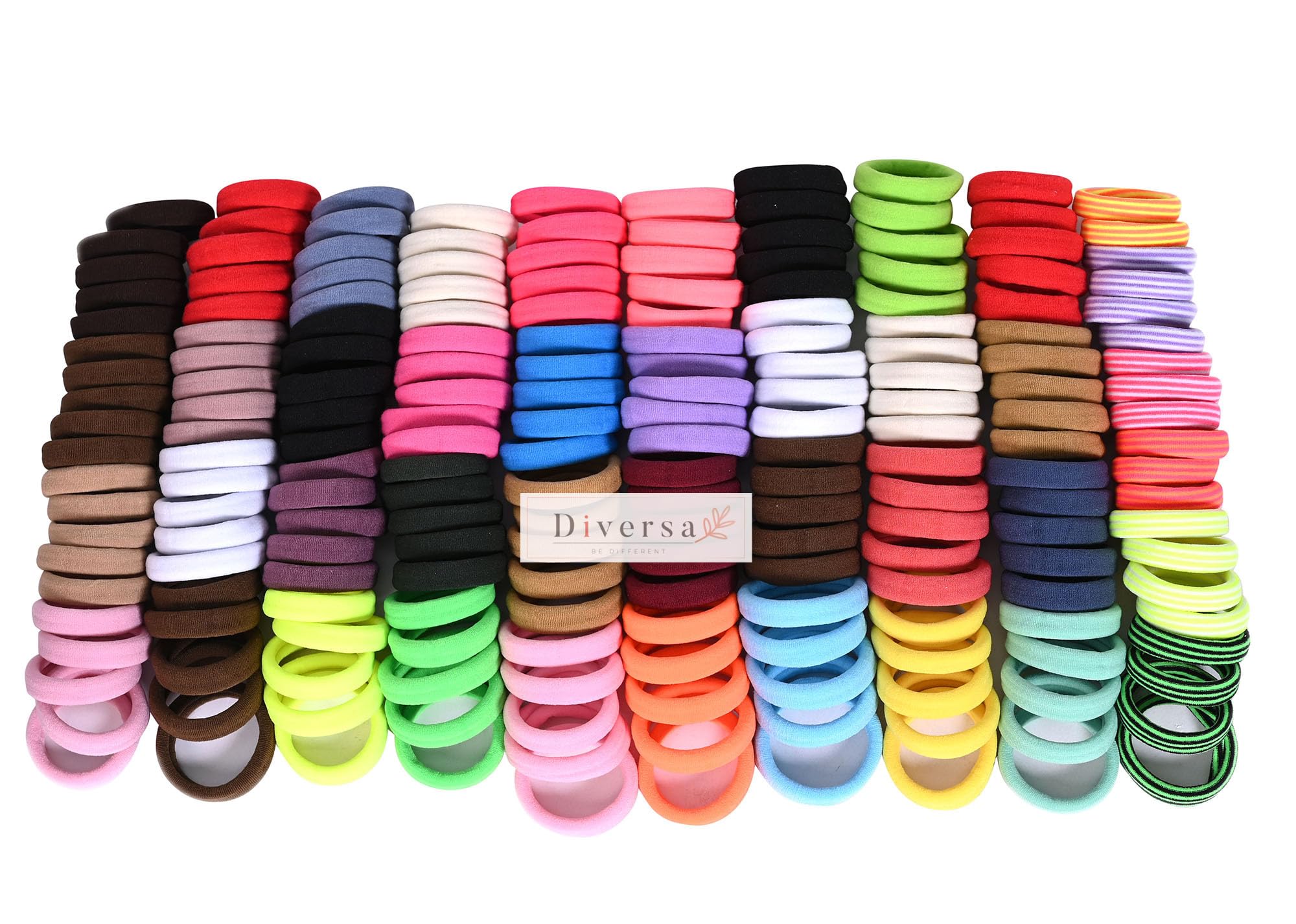 Elastic Hair Ties For Girls | Soft Seamless Hair Rubber Bands | Ponytail Holders For Women | Strechable Hair Bands | Cotton Hair Elastic Rubber Bands | Tight, Non-slippery Bands-image-46