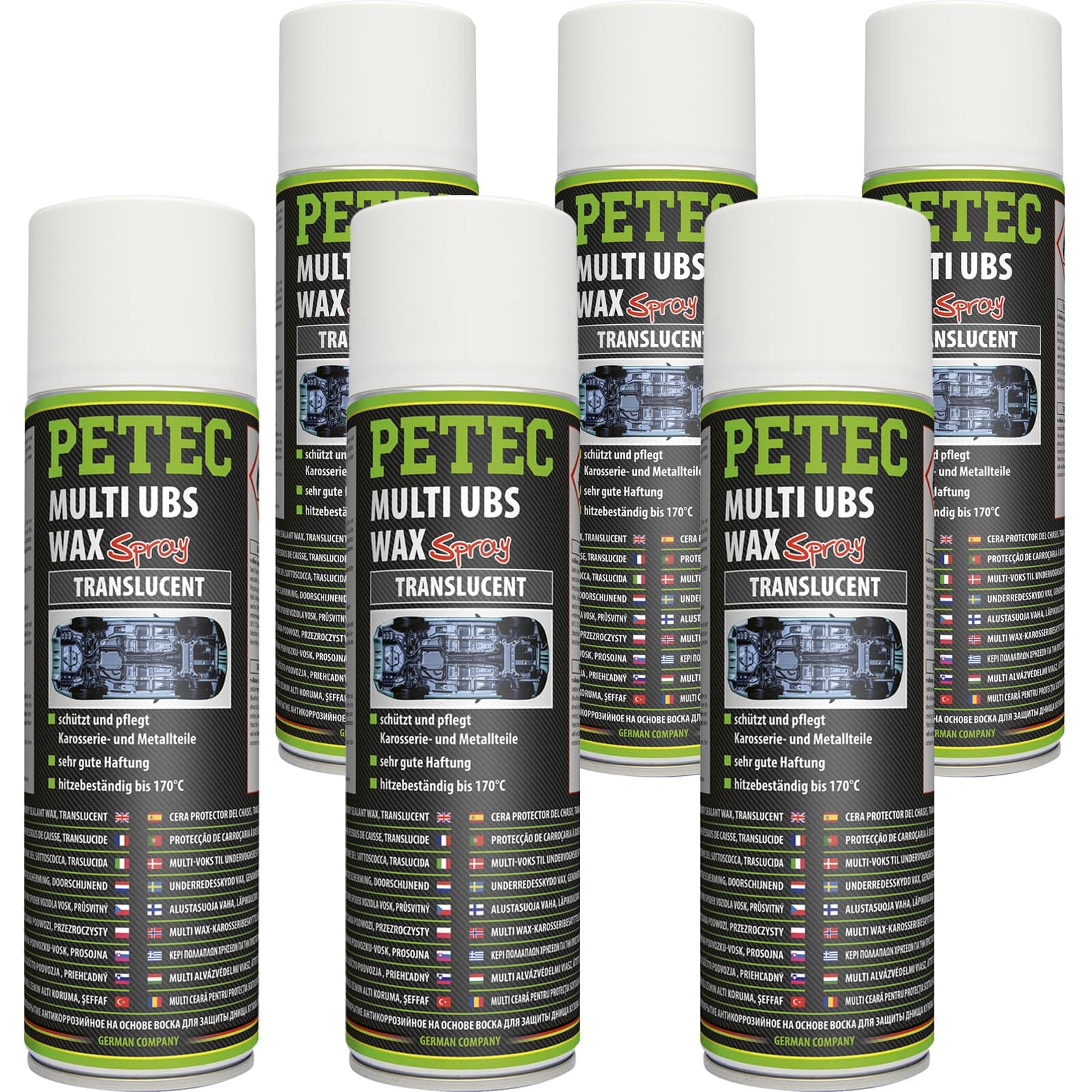 PETEC 6x 73450 Unterbodenschutz (500 ml)