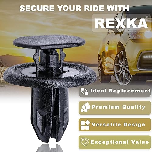 Miniatura 4 de Rexka 25 piezas de cubierta de parachoques, revestimiento del alerón, protector contra salpicaduras, clip de retención tipo empuje BGV4-56-145 para