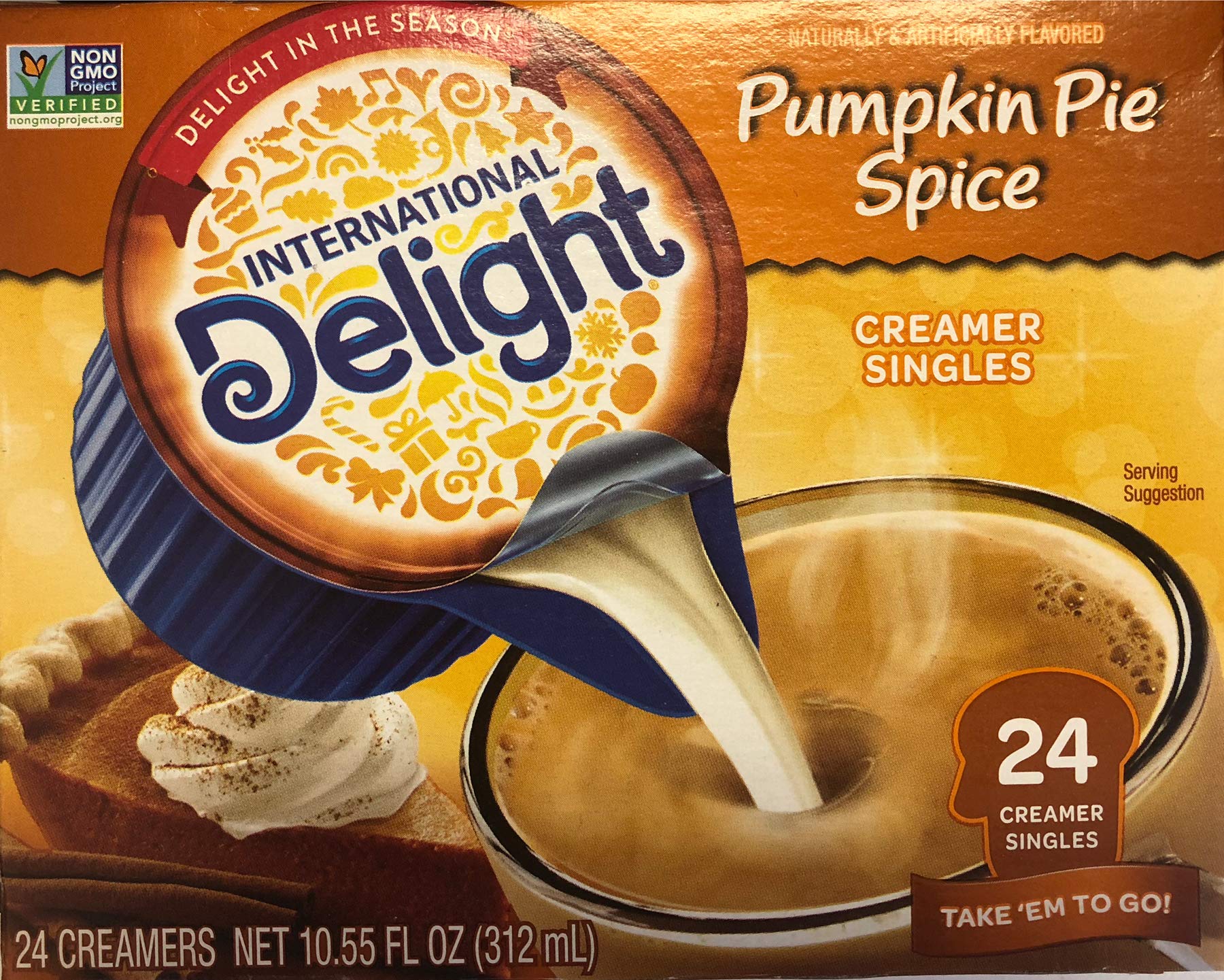 International Delight Coffee Creamer Singles, Pumpkin Pie Spice, 24 Count  oz
