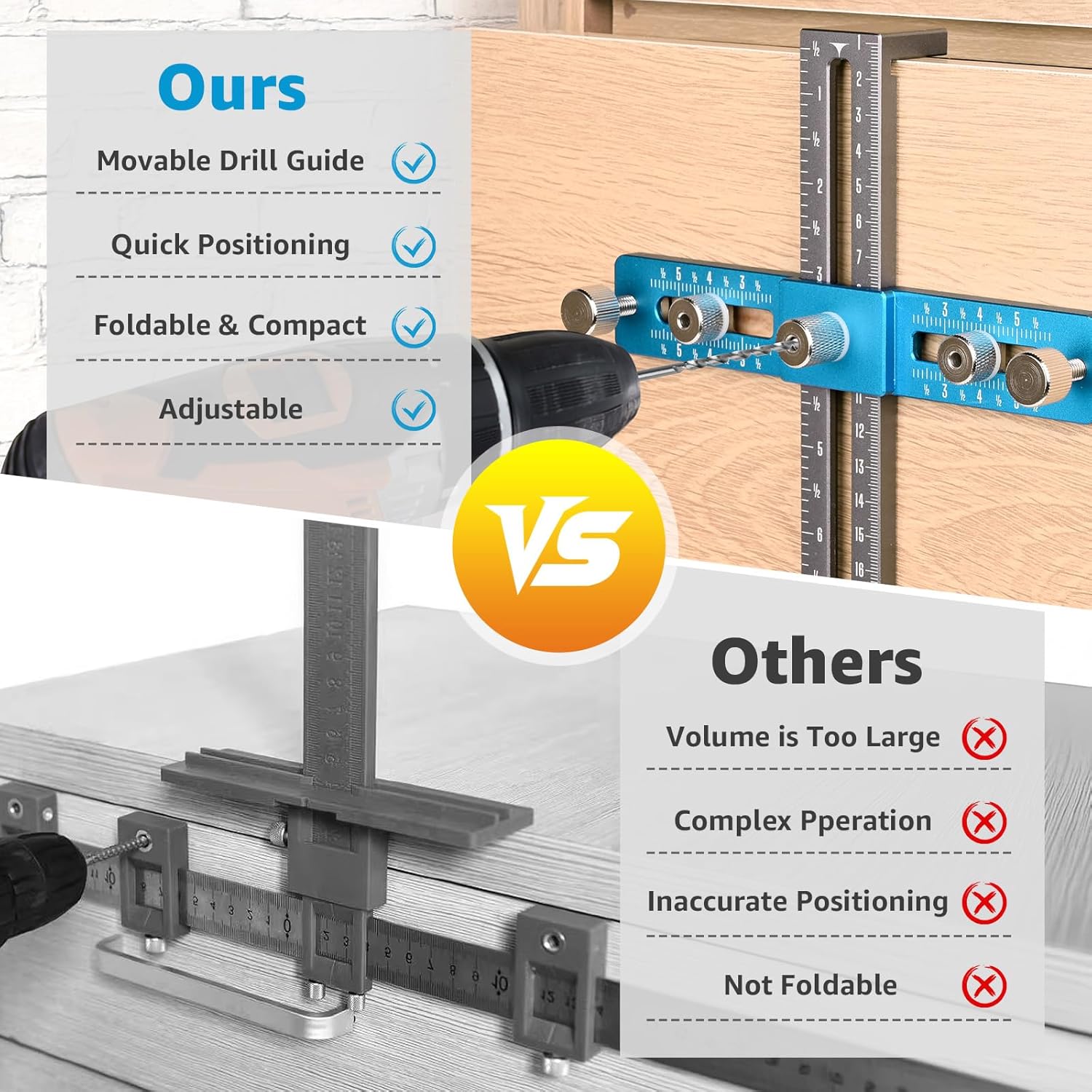 Cabinet Hardware Jig,Cabinet Hardware Template for Knobs,Handle and Pull,Cabinet Handles Template Tool for Drawer Cabinet Installation