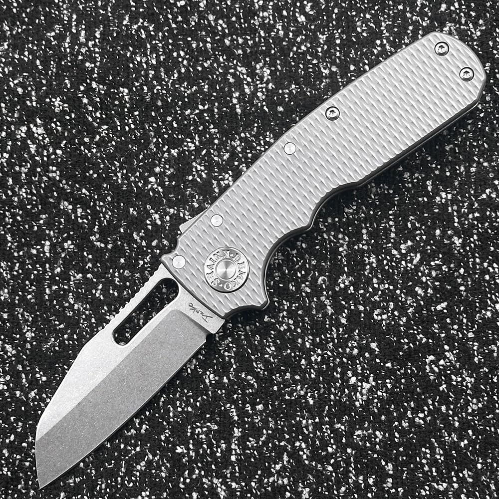 Andrew Demko Shark Cub Deep Carry Titanium Handle Knife (A)