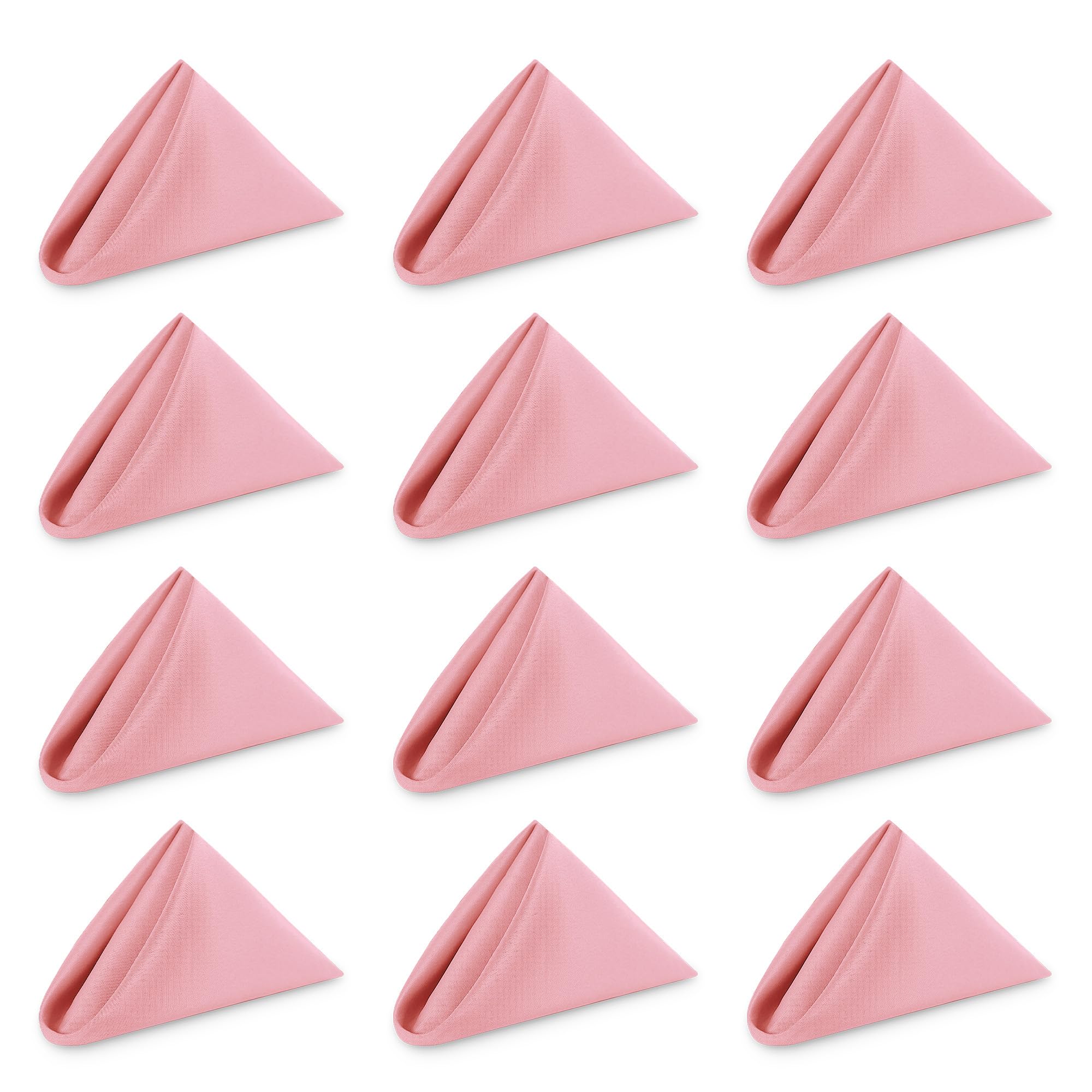 Weddecor 20 Inch Baby Pink Cotton Polyester Table Napkin for Home, Hotel, Dinning, Wedding, Banquet, Party, Events, Hemmed Edges Lightweight & Machine Washable, 50pcs โ image 1