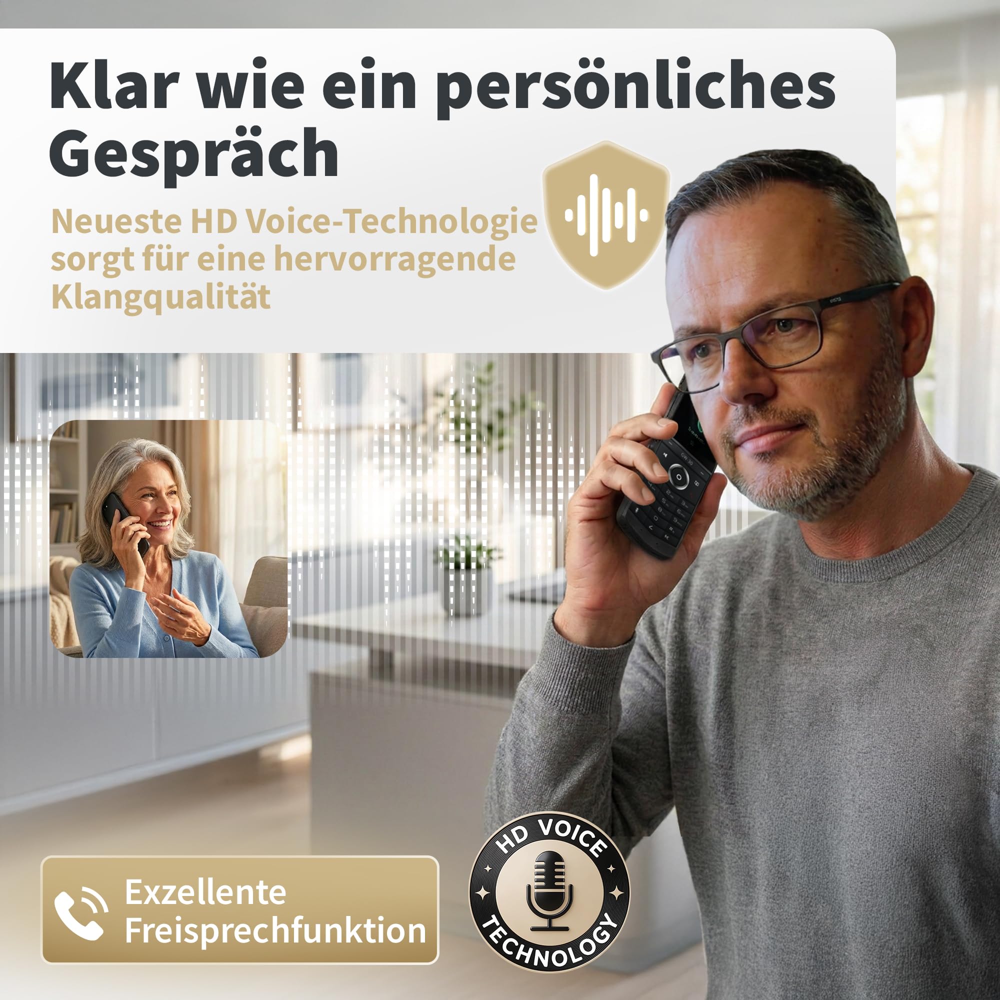 GEQUDIO GW-20 WLAN IP Telefon schnurlos | Wi-Fi 6 Modul, WLAN Roaming, IP67 wasserdicht, Bluetooth, Edition 2026