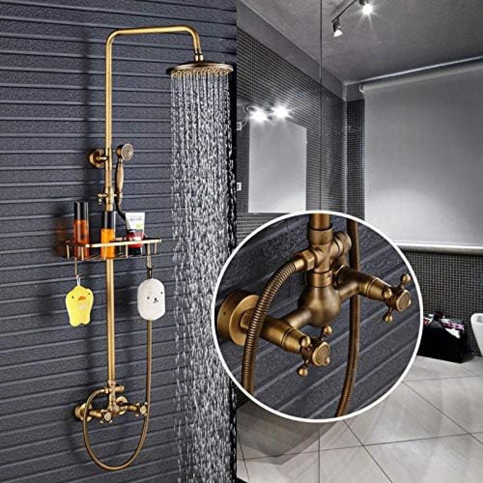 Robinet de douche en laiton antique pour retrouver le charme des bains d'antan
