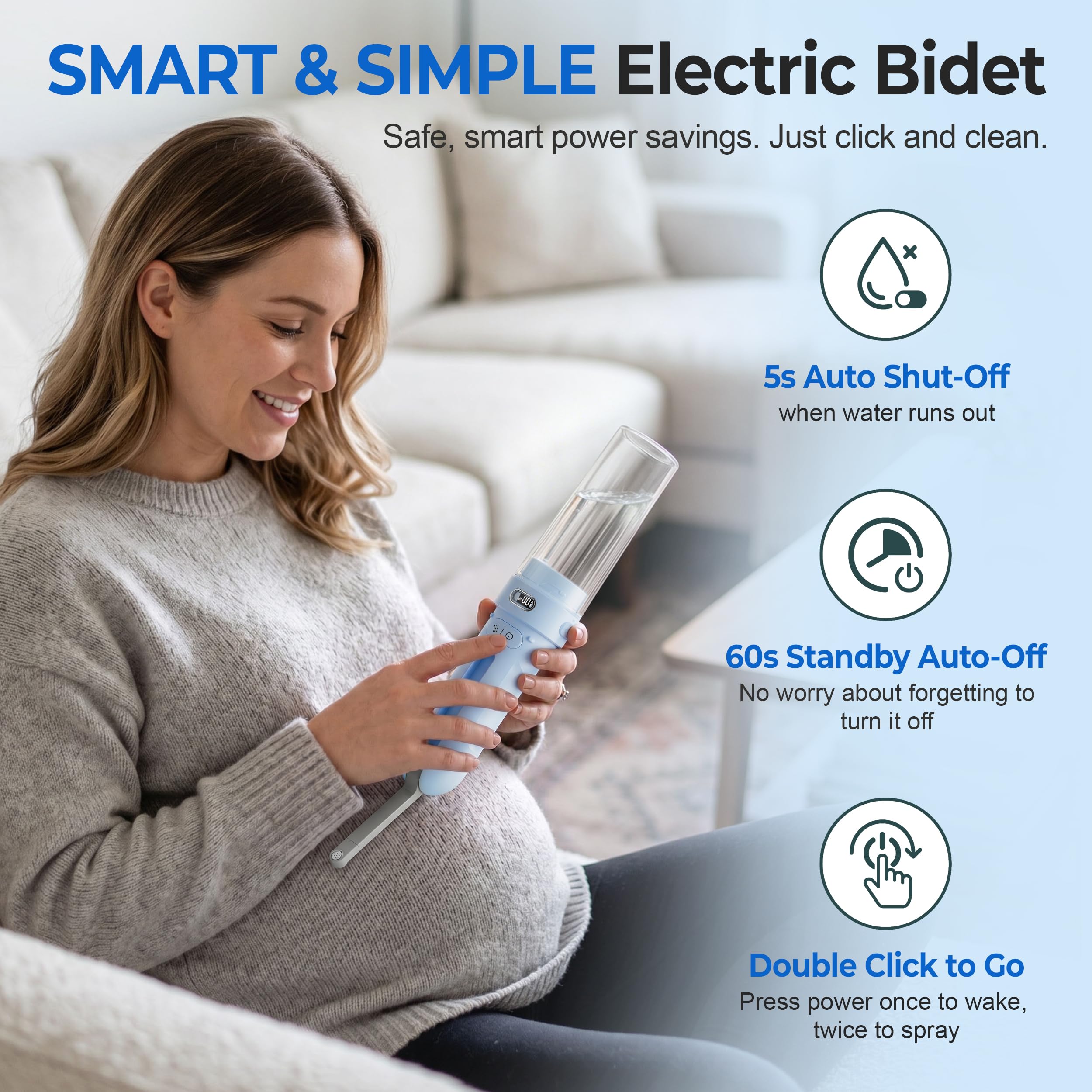 Portable Travel Bidet - Rechargeable & Waterproof -6