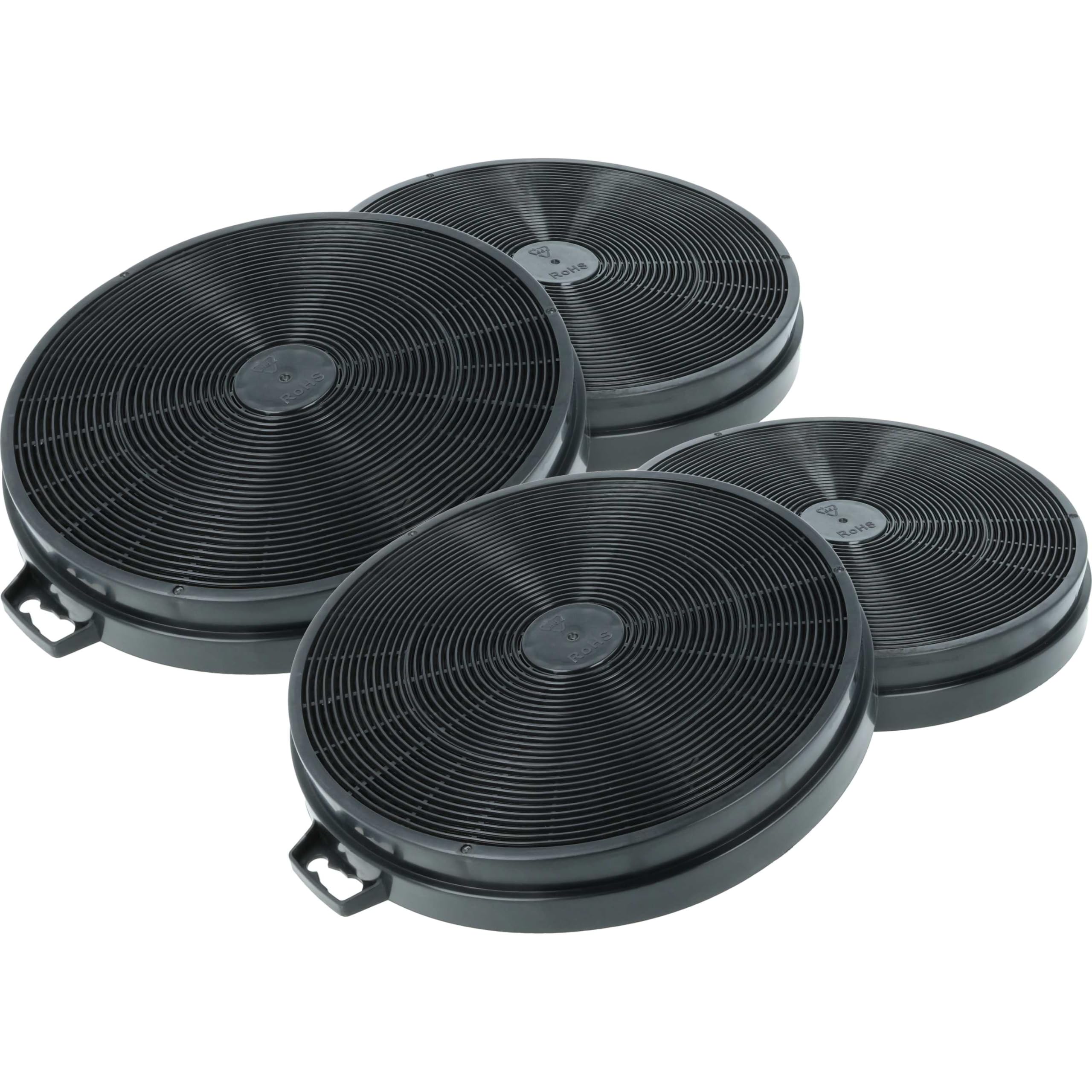 vhbw 4 x filter actieve koolfilter compatibel met Siemens LC 45920, LC 45920 SG, LC 45950, LC 45950 GB, LC45920SG, LC45950 afzuigkap
