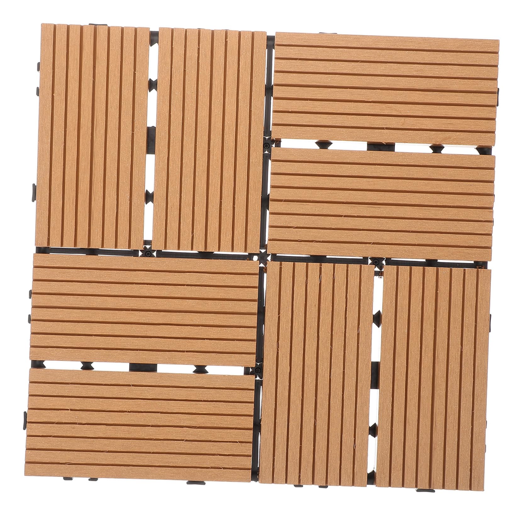 Baldosas Entrelazadas de Madera Plástica para Terraza Exterior