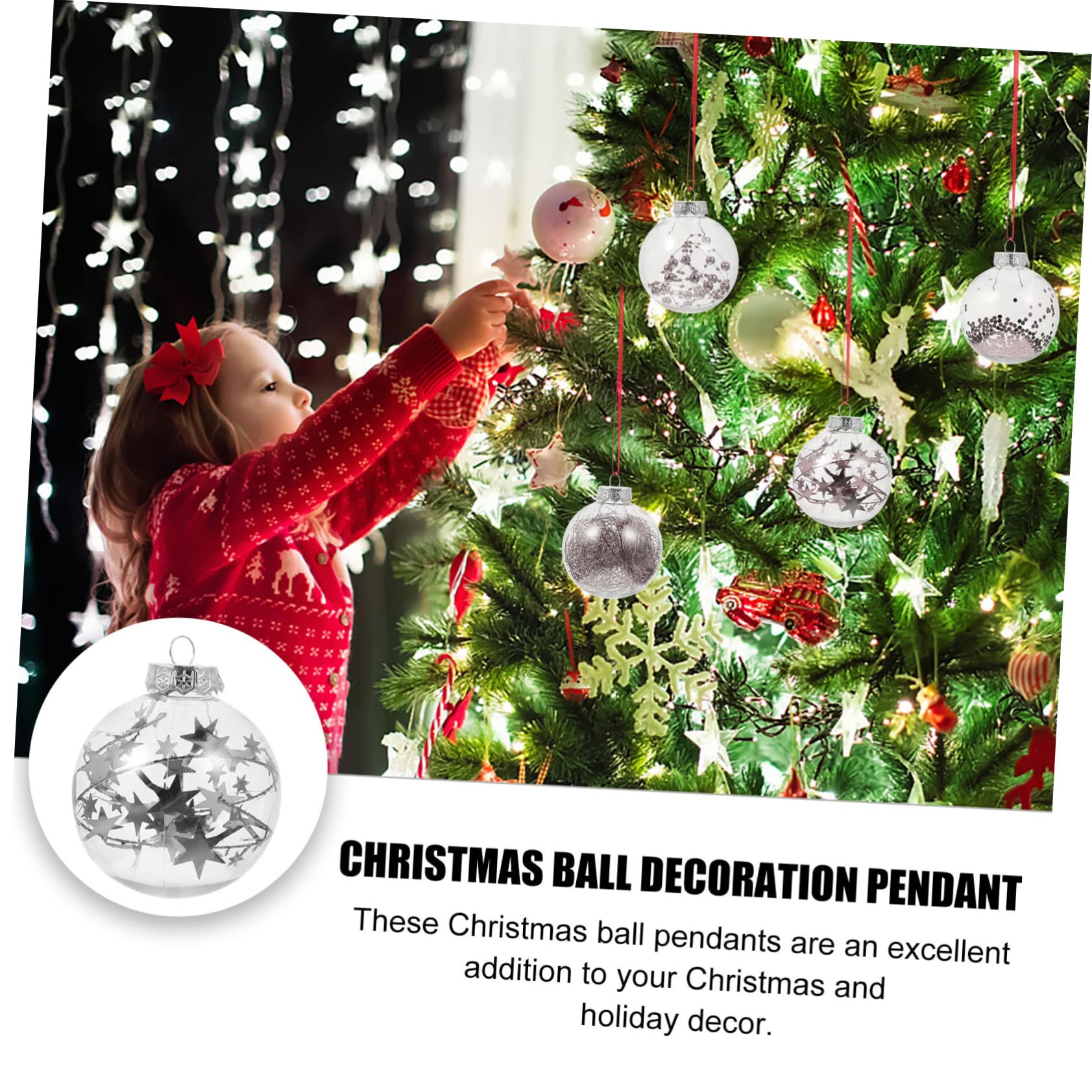 Ciieeo Hängende Christbaumkugeln Dekorative Weihnachtskugeln als Anhänger Festliche Baumanhänger für Weihnachtsbaum und Weihnachts-Dekoration Zufälliger Stil