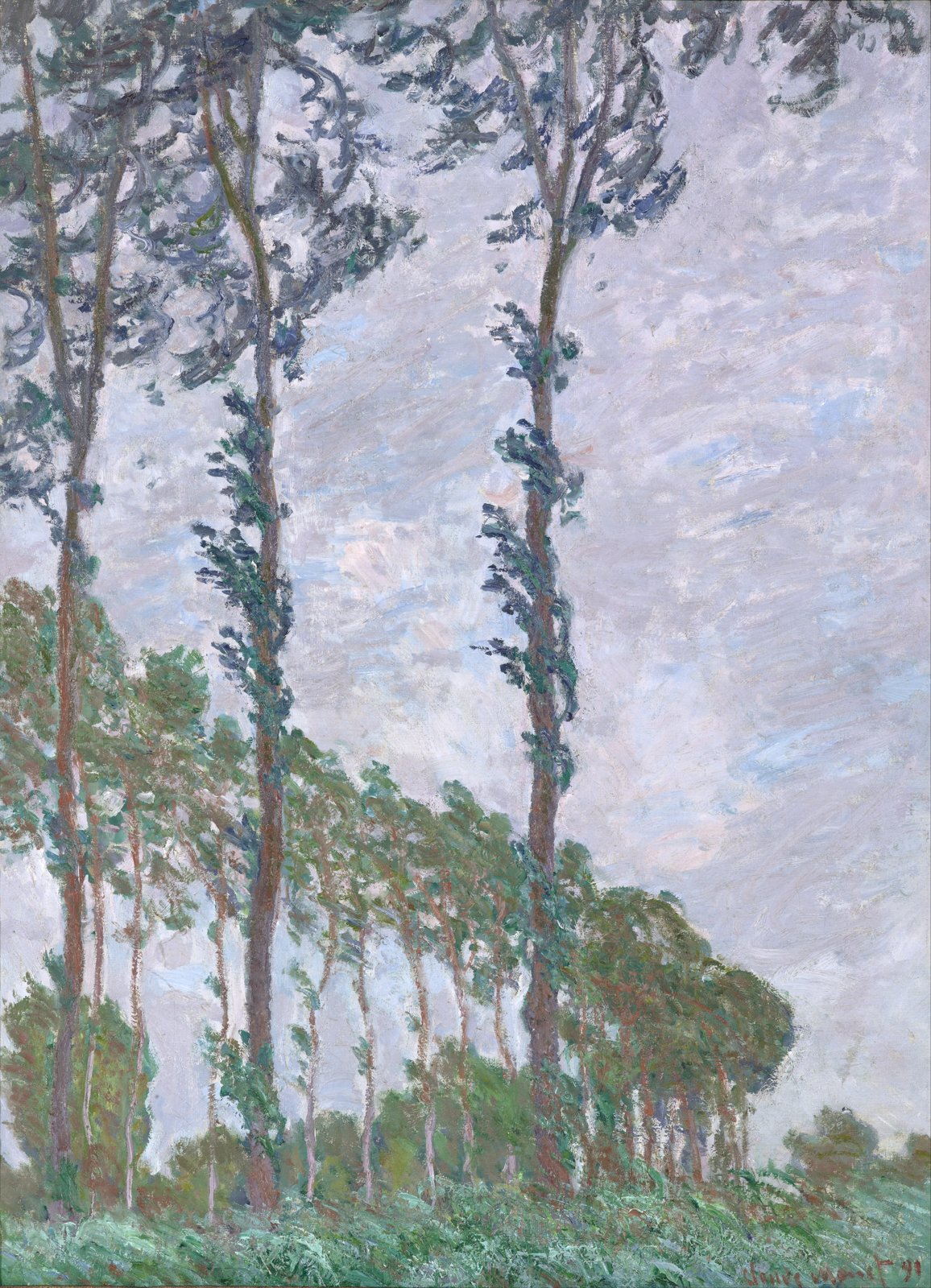 Affiche Claude Monet Les Peupliers grand format pour salon élégant