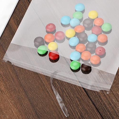 Miniatura 7 de 200 bolsas transparentes de celofán de celofán de 5 x 7 pulgadas (ancho 12.7XL7.0 in), bolsas de polietileno resellables de 2.8 mils para galletas,