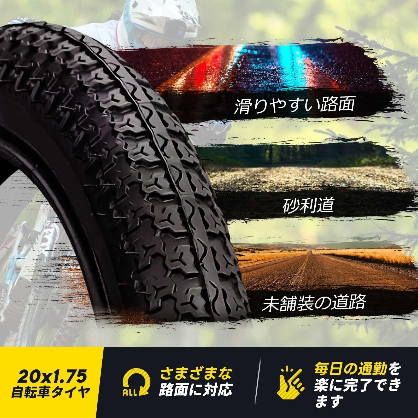 2 SZT. 20x1.75 Opona do Roweru, Opona Klinczerska 20-1.75 60 TPI Lekka Do Miasta i Trasy 20 1.75 240–310 kPa 35–45 PSI do Rowery Górskiego i Długich Tras 47-406