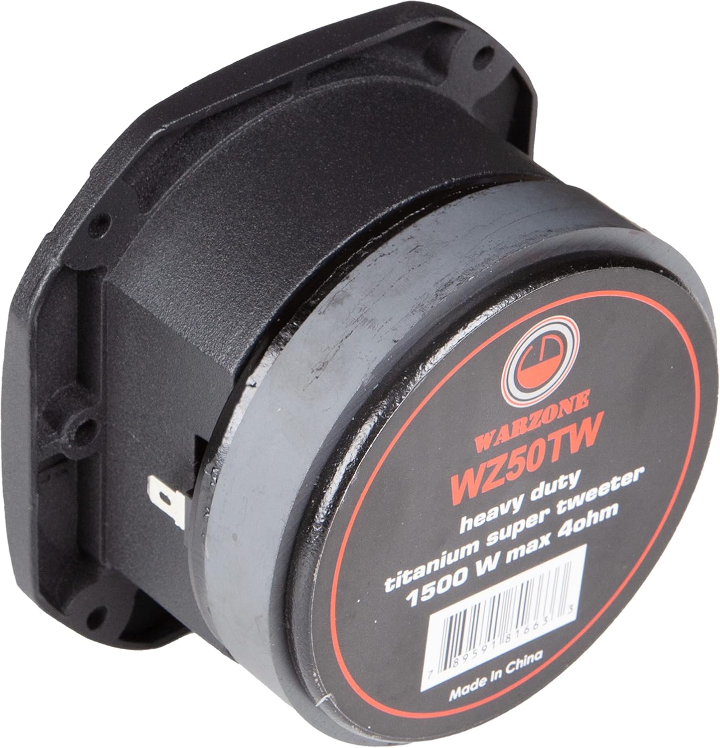 1x Gravity WZ50TW 1500W Heavy Duty Titanium Super Tweeter Loud Speaker 4-Ohms for Car, Van, ATV, Motorcycle, and Competition (Black)