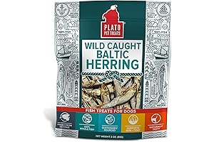 PLATO Pet Freeze-Dried Fish Treats: Wholesome Herring Treats for Dogs