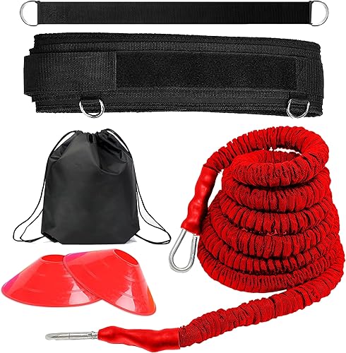 OYINDIZ Equipo de entrenamiento de velocidad, banda elástica de resistencia multideportivo Kit de entrenamiento de resistencia mejora la velocidad