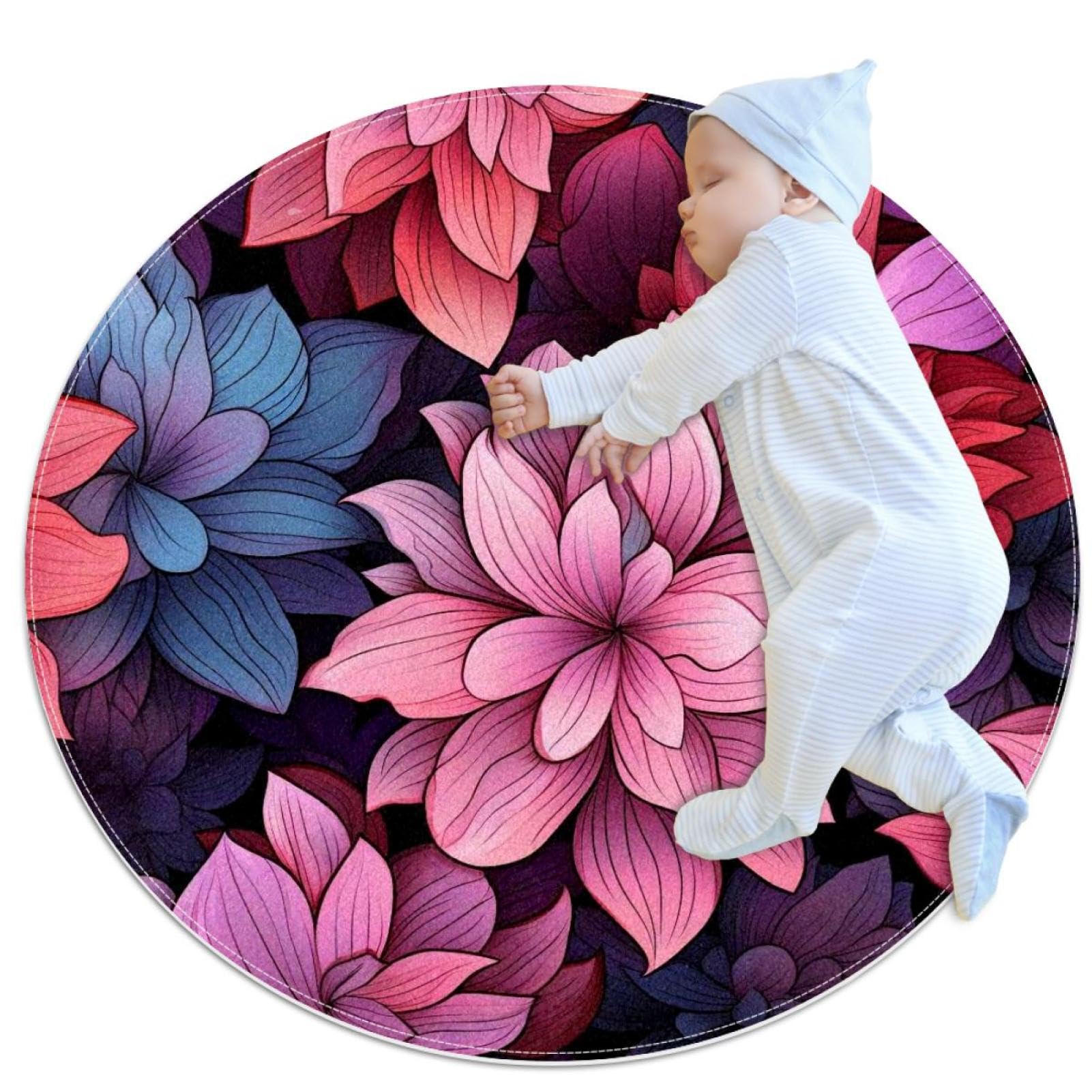 Tapis de salle de bain fleur antidérapant pour chambre