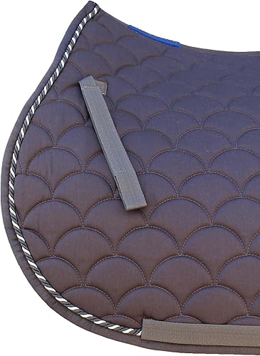 Miniatura 4 de CHALLENGER Caballo Inglés Acolchado Contorneado Multiuso Trail Saddle Pad Gris 7296GR
