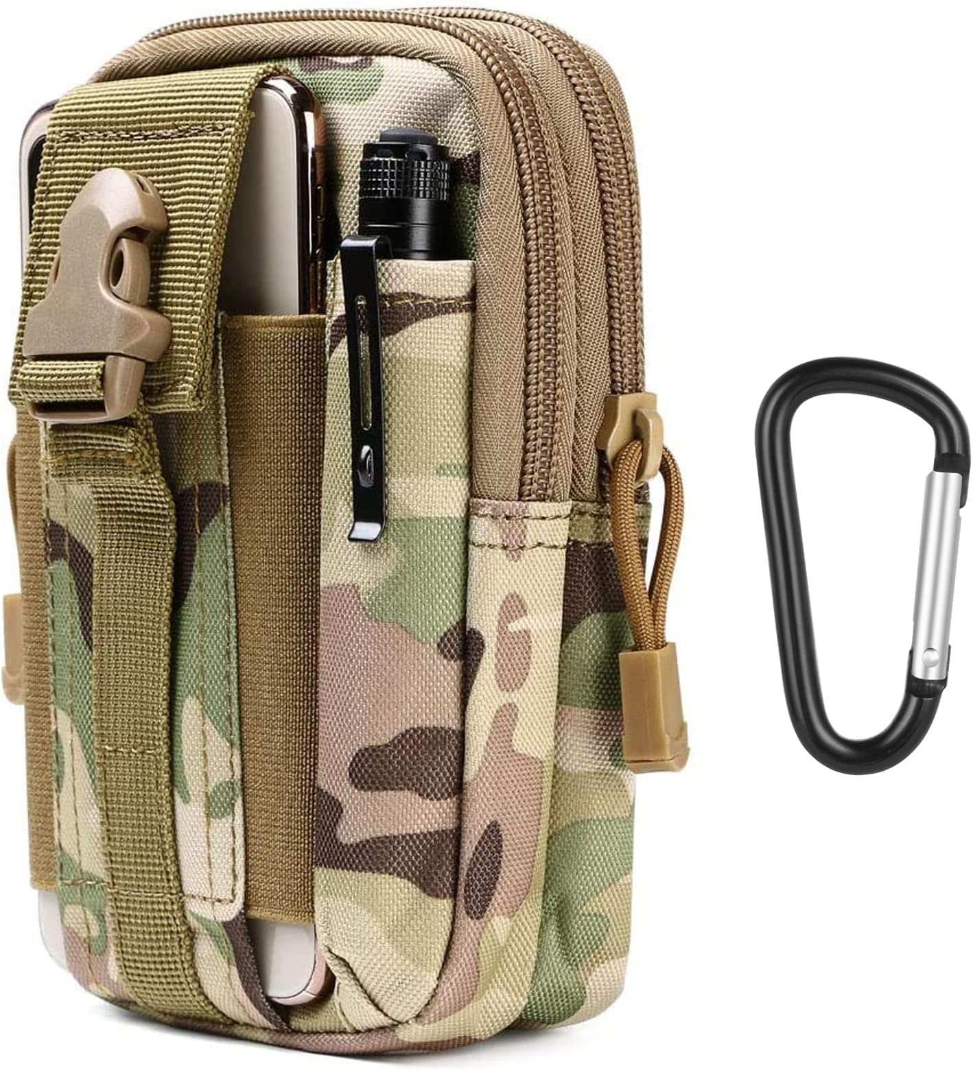 LefRight Black MOLLE EDC Pocket Organizer Pouch - Tactical Gear For Vest, Belt, Or Bag