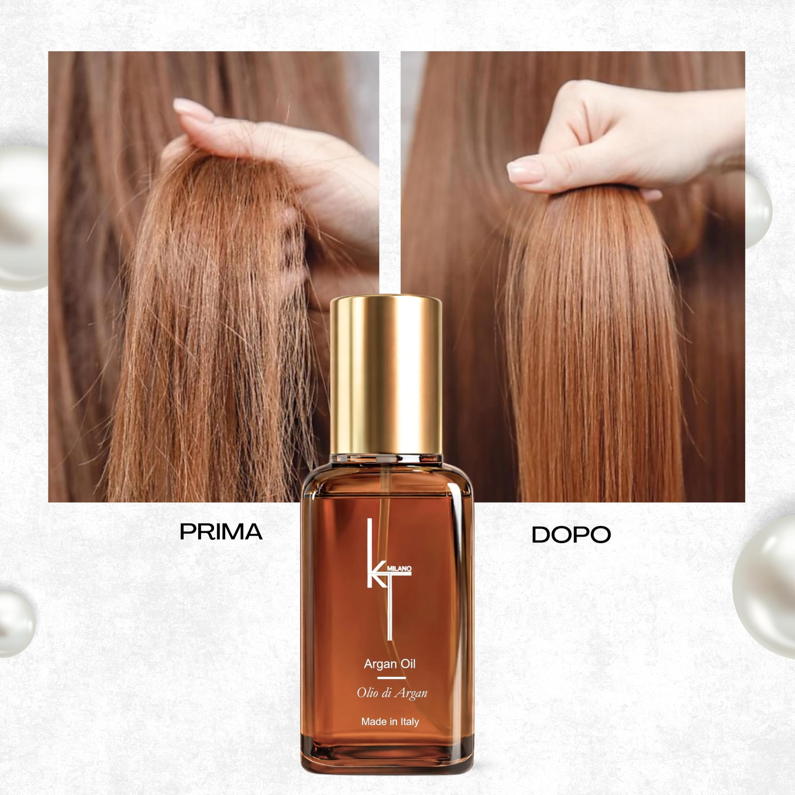 Olio di Argan Capelli 100ml – Anti Crespo Lucidante e Nutriente – Termoprotettore, Ripara Punte Secche e Doppie – Effetto Setoso, Capelli Morbidi e Brillanti, Tutti i Tipi di Capelli