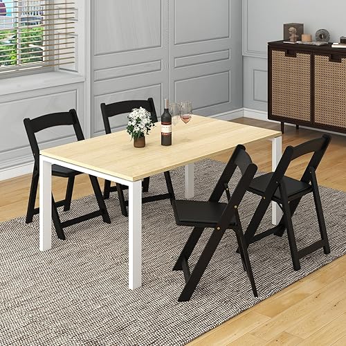 Miniatura 2 de Giantex Juego de 20 sillas plegables, sillas de comedor de madera, sillas plegables acolchadas con respaldo, sillas laterales apilables para