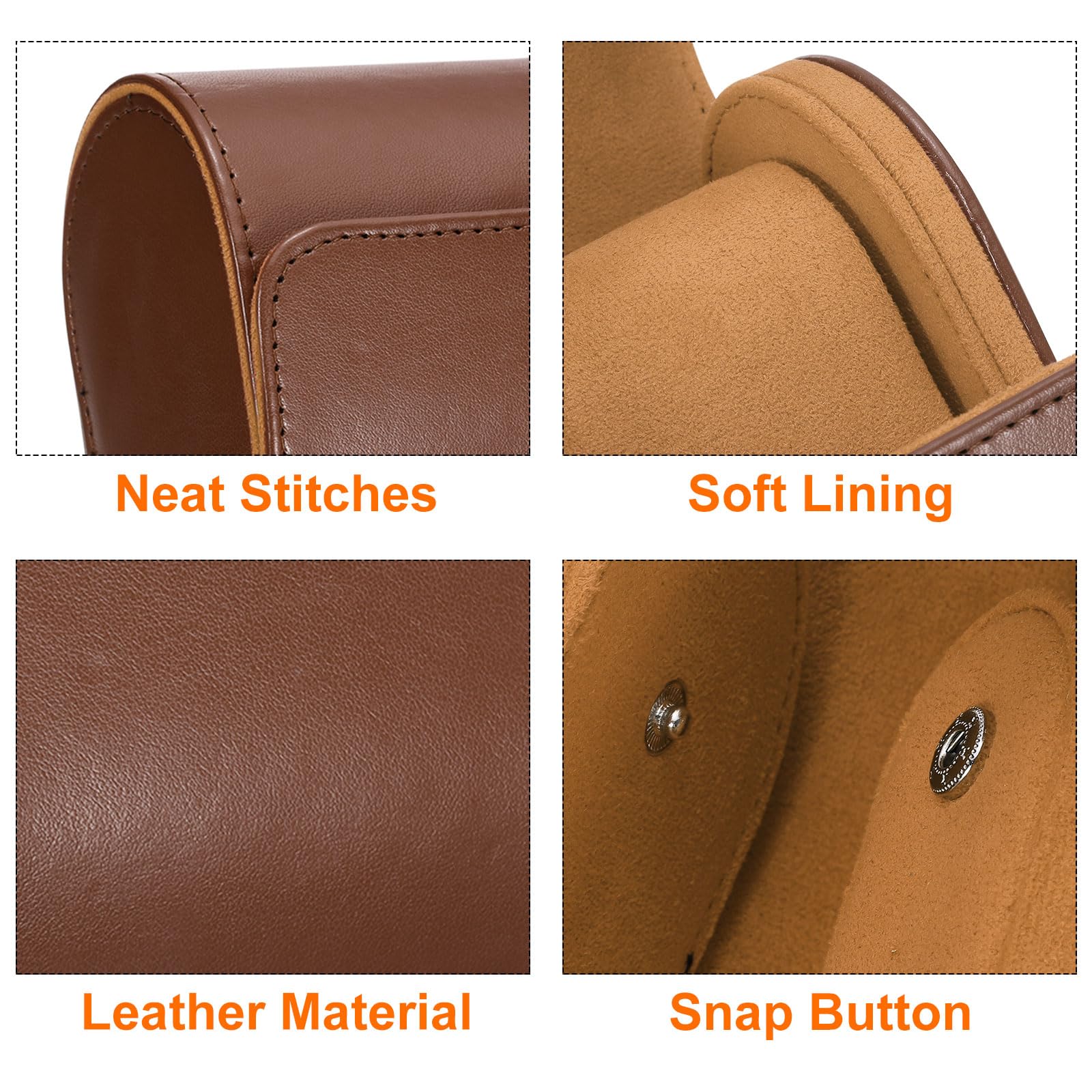 Étui de voyage à roulettes pour montres Sourcing Map, 3 emplacements, étui portable en cuir pour montres homme et femme, organisateur de rangement avec coussins amovibles pour les voyages, l'exposit