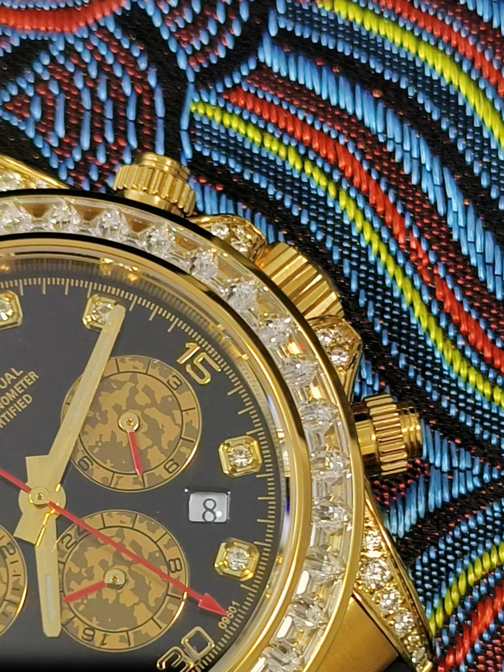 Sarwo Luksusowe mechaniczne zegarki męskie z chronografem, pozłacane, automatyczny wielofunkcyjny zegarek sportowy