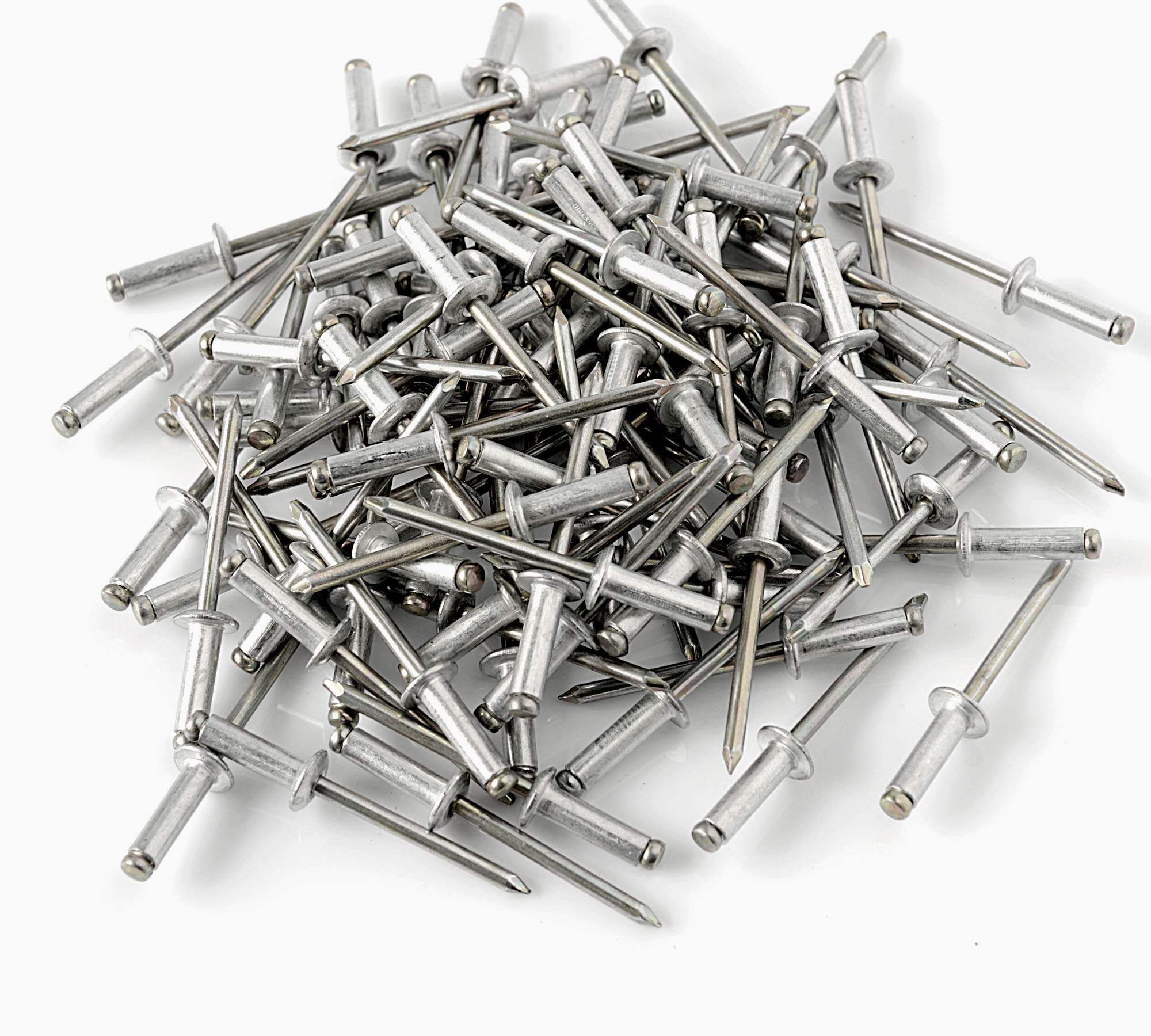 DOJA Industrieel | Aluminium klinknagels | Pack 100 | 6 x 18 | Aluminium | Bloemklinknagel voor het verbinden van alle soorten metalen materialen | Voor pneumatische of handmatige klinkhamer