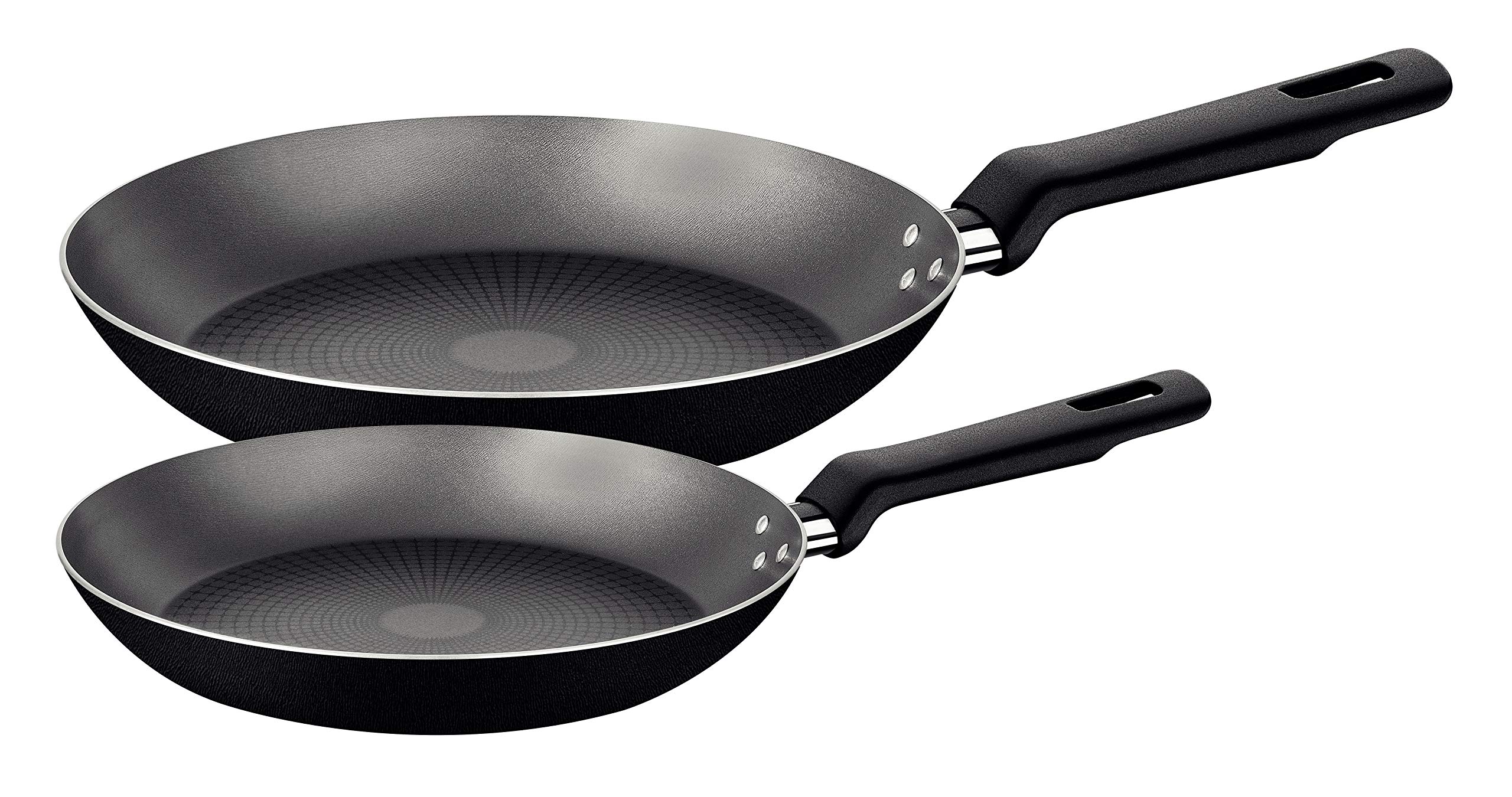 Tramontina 2Pcs Frying Pan Non Stick 22, 28 Cm Loreto, Black