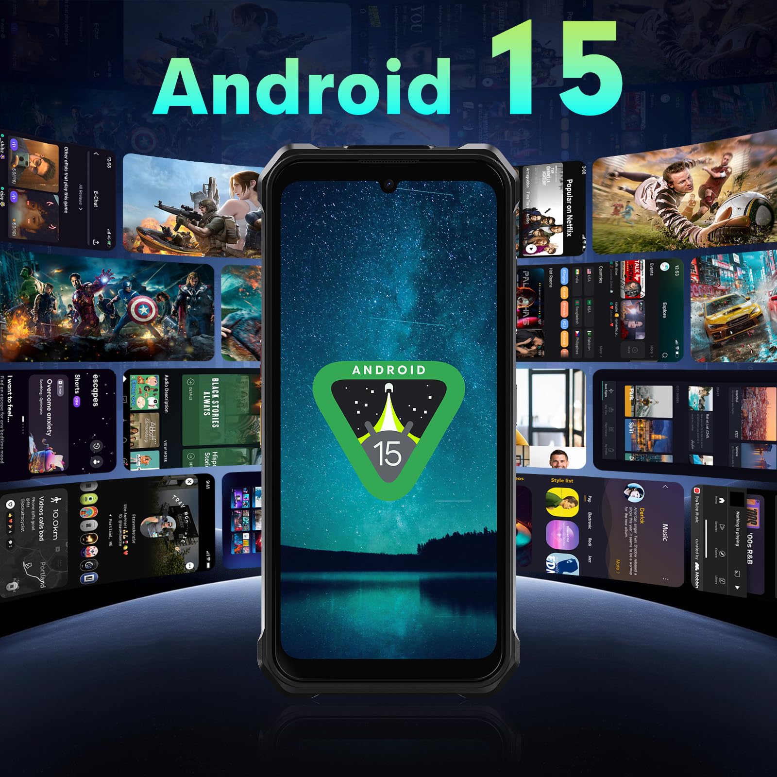 FOSSiBOT F110L Smartphone Rugged 10000mAh, Altoparlante 128dB Telefono indistruttibile, Android 15 12GB+128GB/2TB, Display 6.745” 50MP AI Dual Camera, IP68/69K 4G SIM(2026)