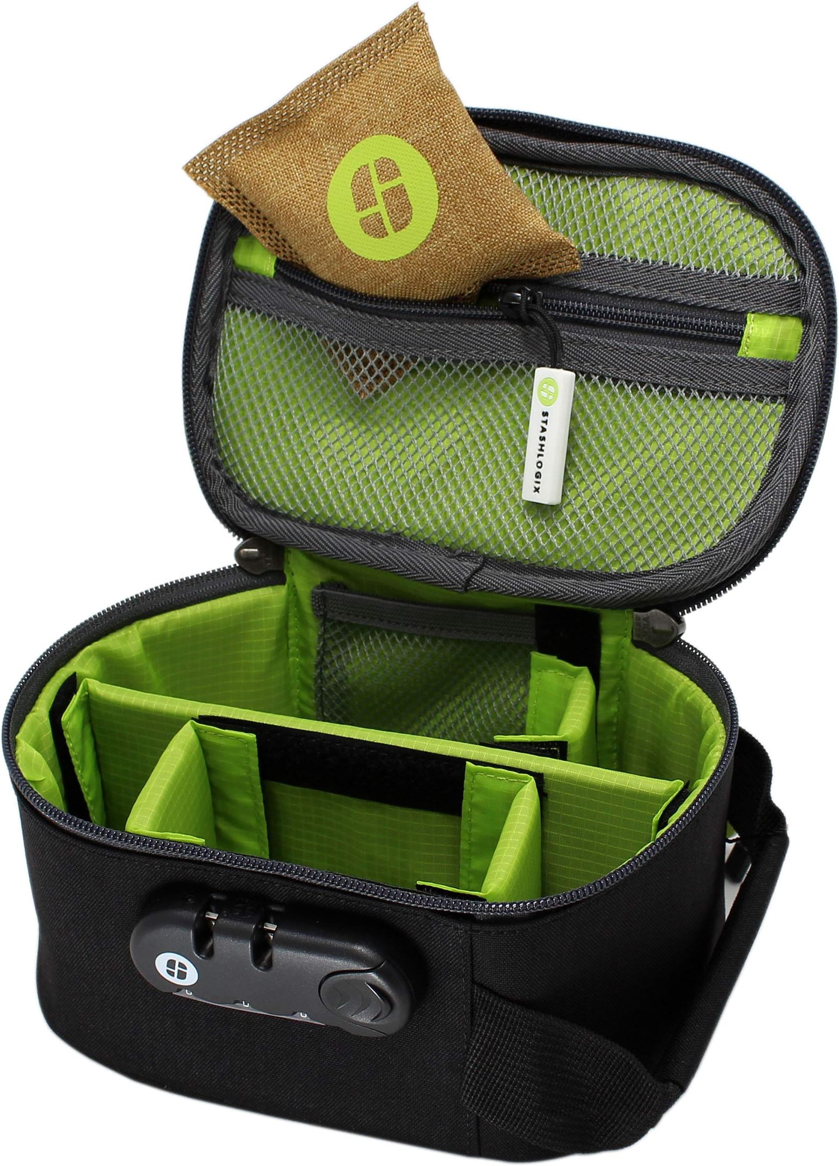 Stashlogix EcoStash - Odor Proof & Locking Bag (Medium, Black)