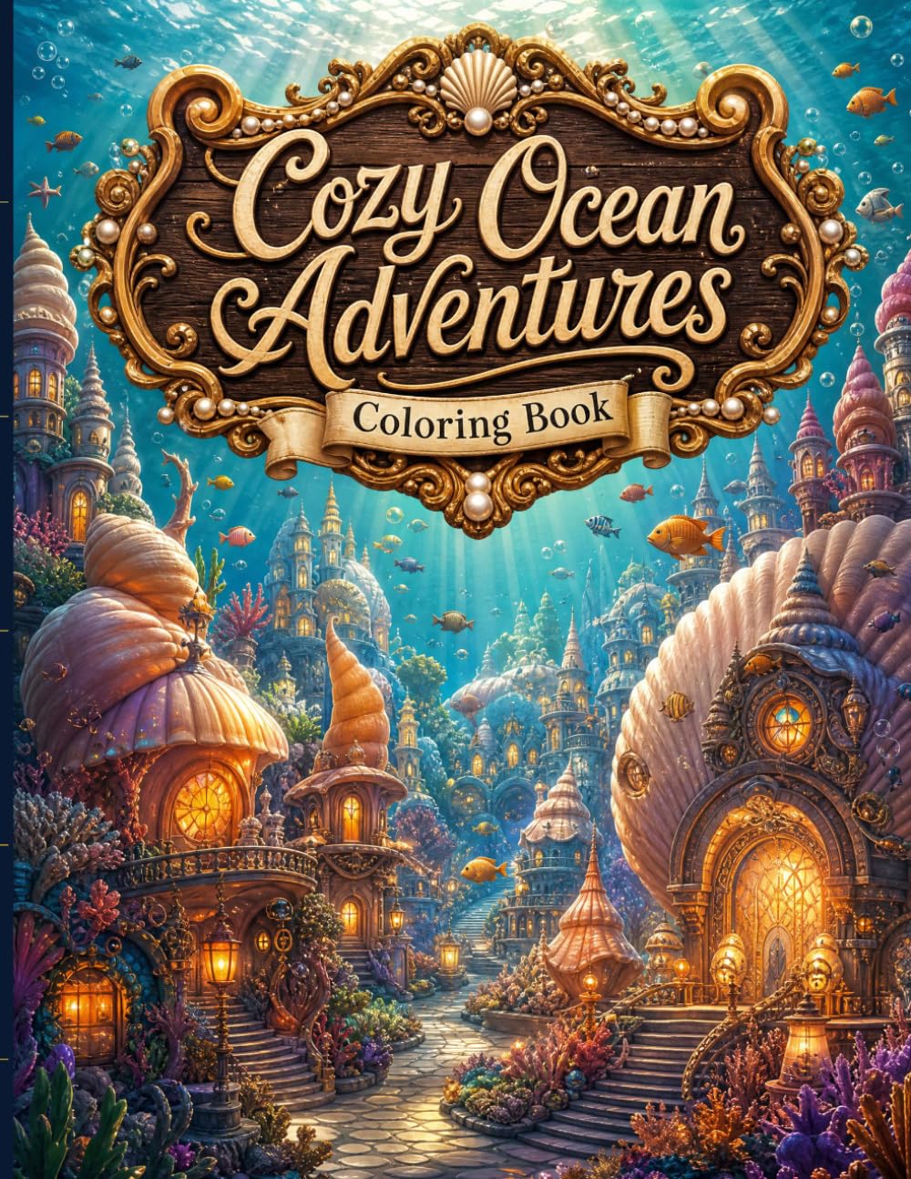Cozy Ocean Adventures: Coloring Book (Cozy World Adventures)