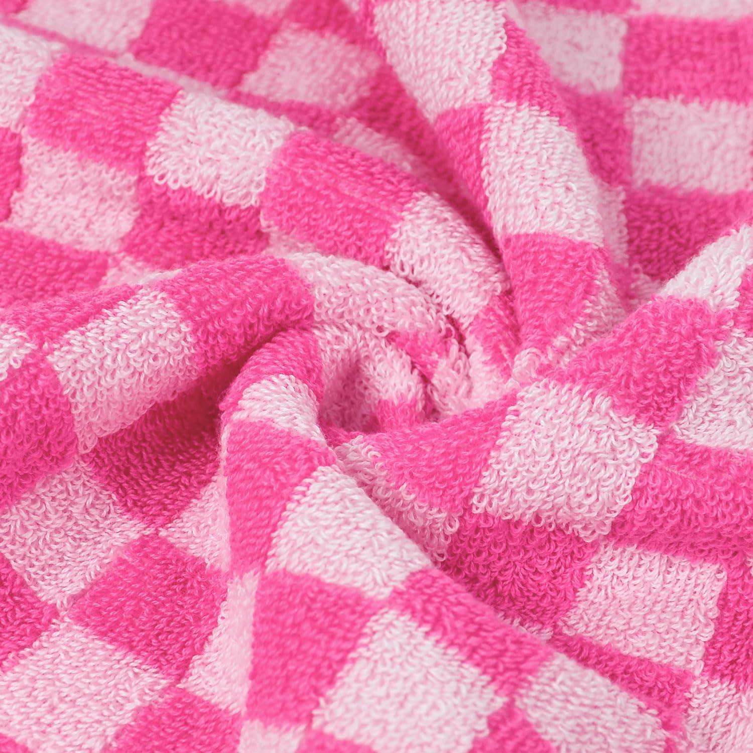 Jacquotha  and White Hand Towels 4 Pack, Cotton Decorative Bathroom Hand Towels & Checkered Kitchen Decor, 13" x 29"