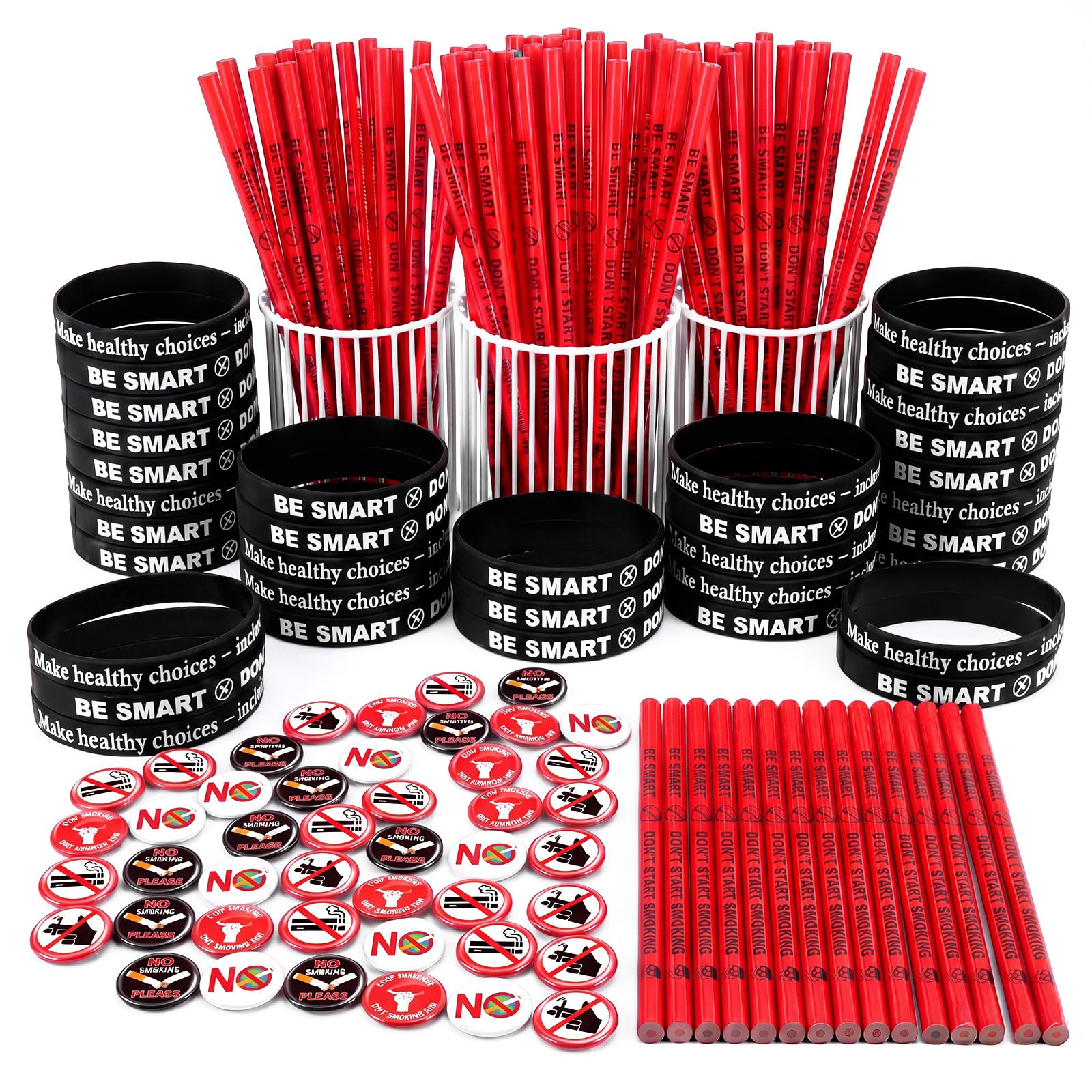 Ferreve 90 Pcs Anti Smoking Awareness Supplies Set Stop Smoking Party Favor