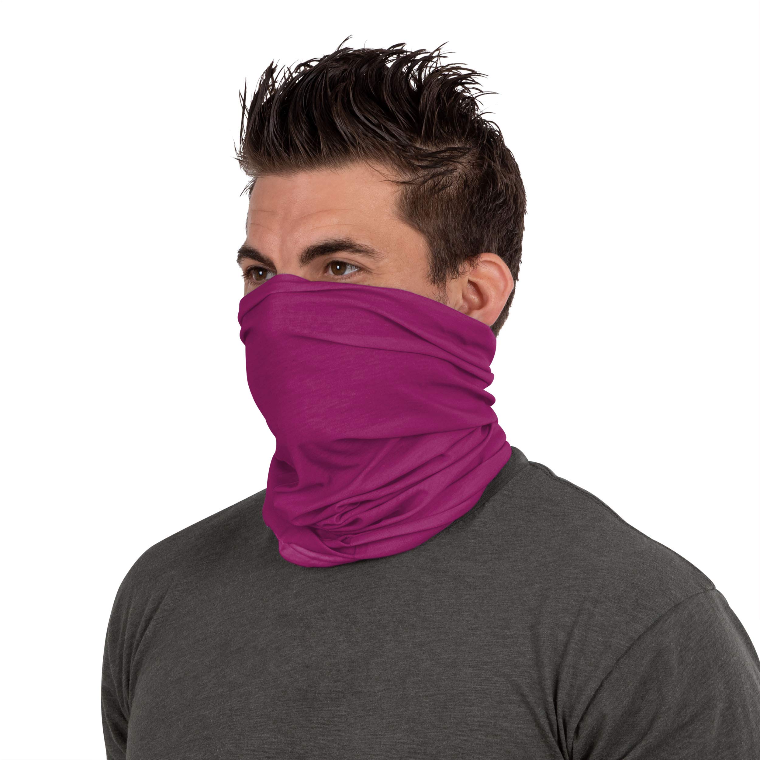 FOCO Pink and White Tie Dye Gaiter Scarf