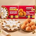 Artinci Sugar-Free Kaju Katli (160g) & Motichoor Laddoo (190g) | Diabetic Friendly & Low Carb Indian Mithai | Made with Pure Desi Ghee | No Added Sugar gallery image
