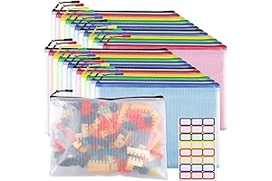 24 Mesh Zipper Pouch Bags for Storage and Organization