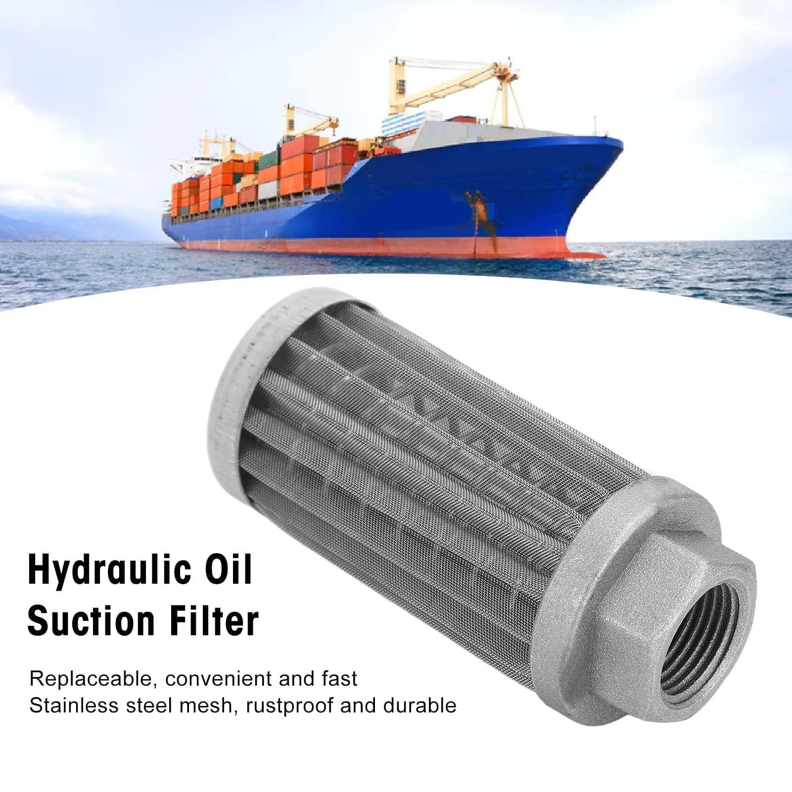 Set Benzinfilter Kraftstofffilter, Hydraulischer Saugölfilter, Edelstahlgeflecht, Ölfilter, Ersatz, Kraftstoffsieb, Rohranschluss, Saugölsieb, Hydraulisches Element, Saugkraftstofffilter