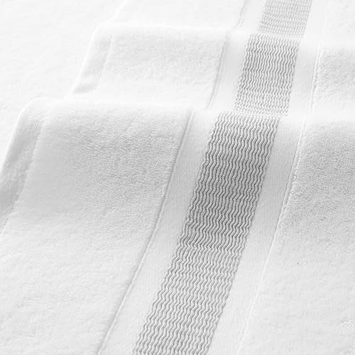 Miniatura 10 de Aston & Arden Juego de 2 toallas de baño turcas a rayas, extrasuaves y afelpadas con el mejor algodón egeo de fibra larga, 21.16 ozm, toalla de lujo
