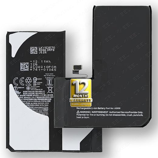 Kaeel Original A2656 Battery for Apple iPhone 13 Pro - 3095mAh - 12-Month Warranty* (Gold, A2639)