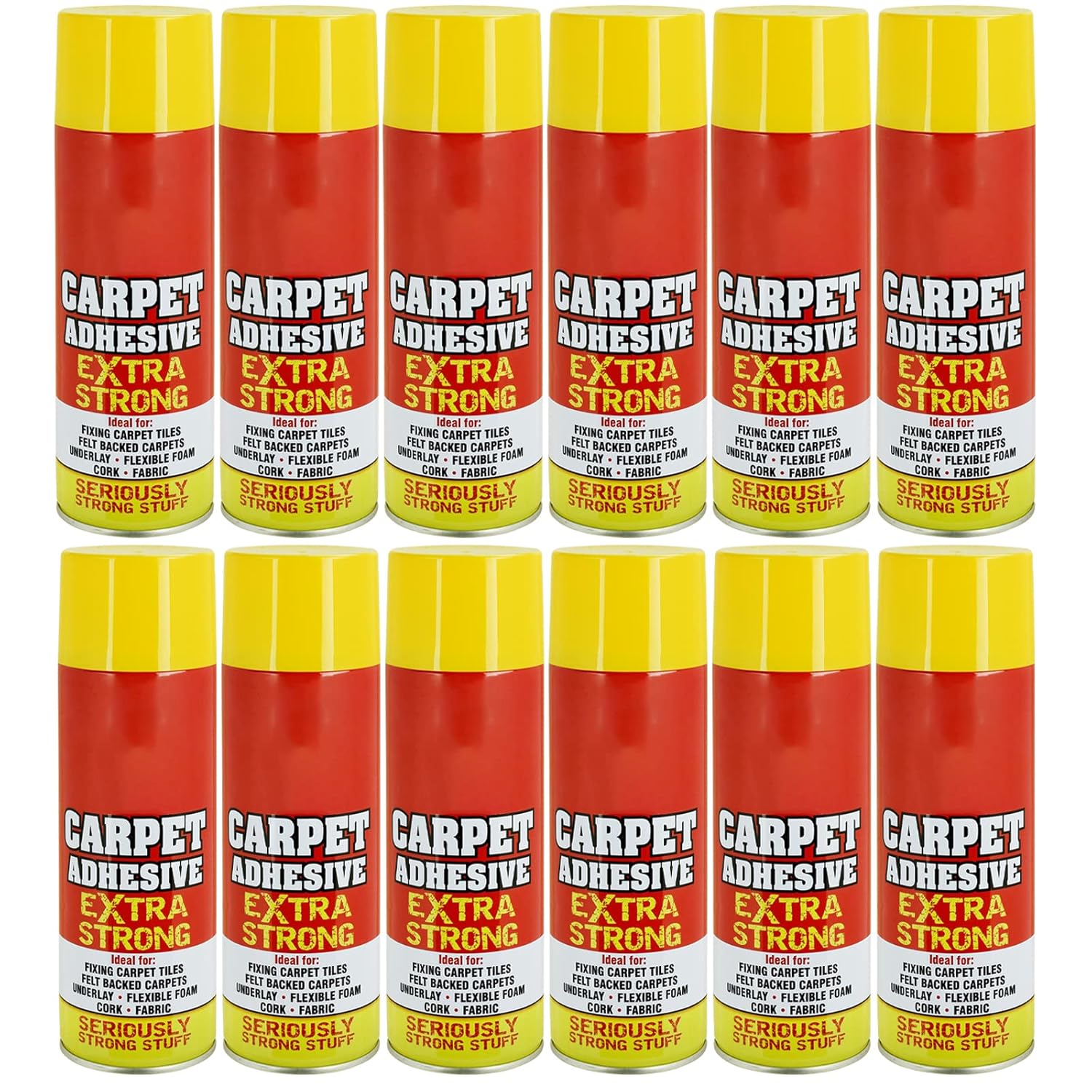 12x Heavy Duty 500ml Carpet Spray Adhesive Glue Super Strong Extra Hold