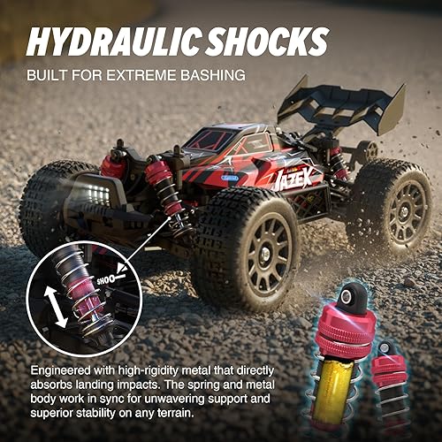 Miniatura 5 de Hosim Buggy RC sin escobillas para adultos y niños de 37.3 mih, 114 eléctrico de alta velocidad todo terreno, camiones RC Hobby 4x4 Off Road RC Car,