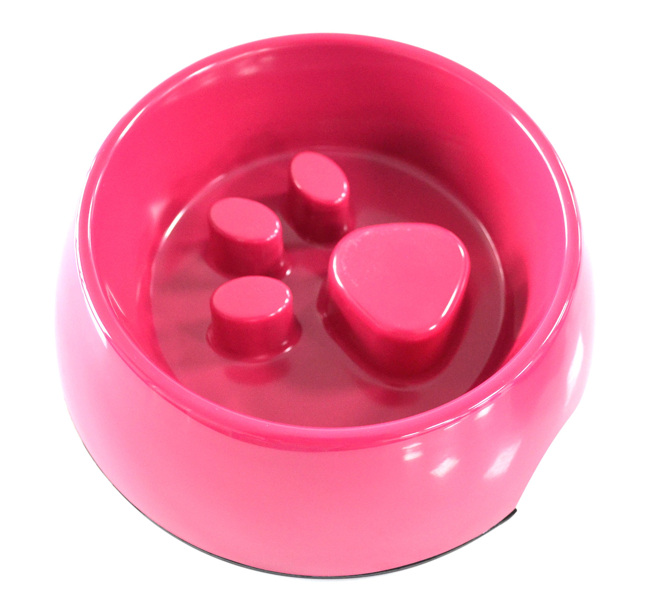ANTI GULP PET BOWL- CAT AND DOG HEALTHY DESIGN PET FOOD BOWL- EATING SLOWER PACE (LARGE)