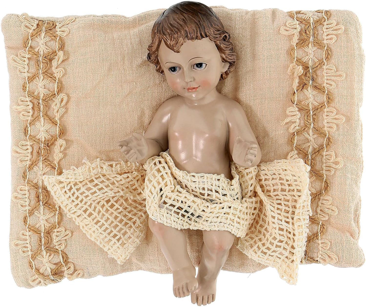 Baby Jesus Nativity Figurine 18 cm Resin Cloth