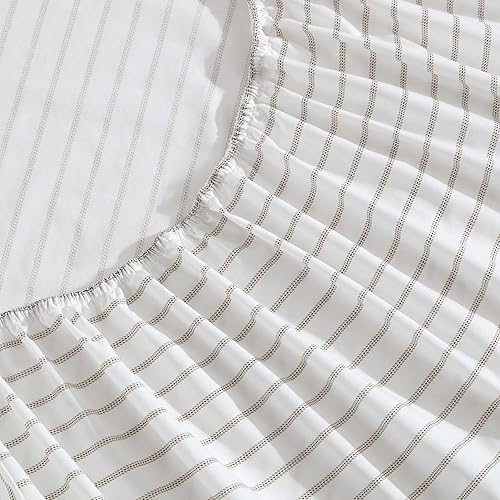 Miniatura 5 de Eddie Bauer - Juego de sábanas tamaño King, juego de ropa de cama de percal de algodón, súper suave y juego de cama, certificado Oeko-Tex (Raya