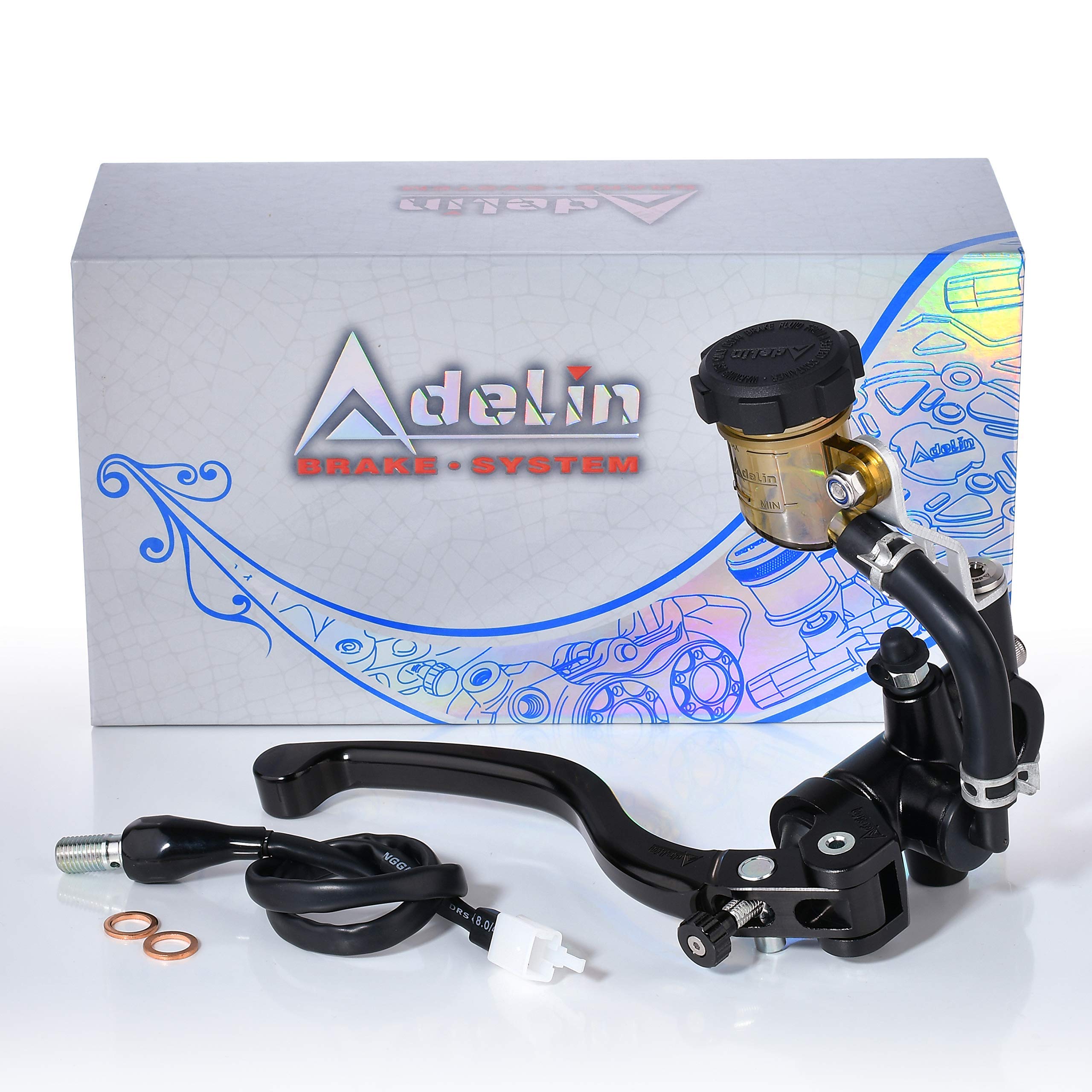 Cilindro Maestro De Freno Izquierdo Hidráulico Para Moto - Medidas 7/8", Pistón 16x18, Marca Adelin