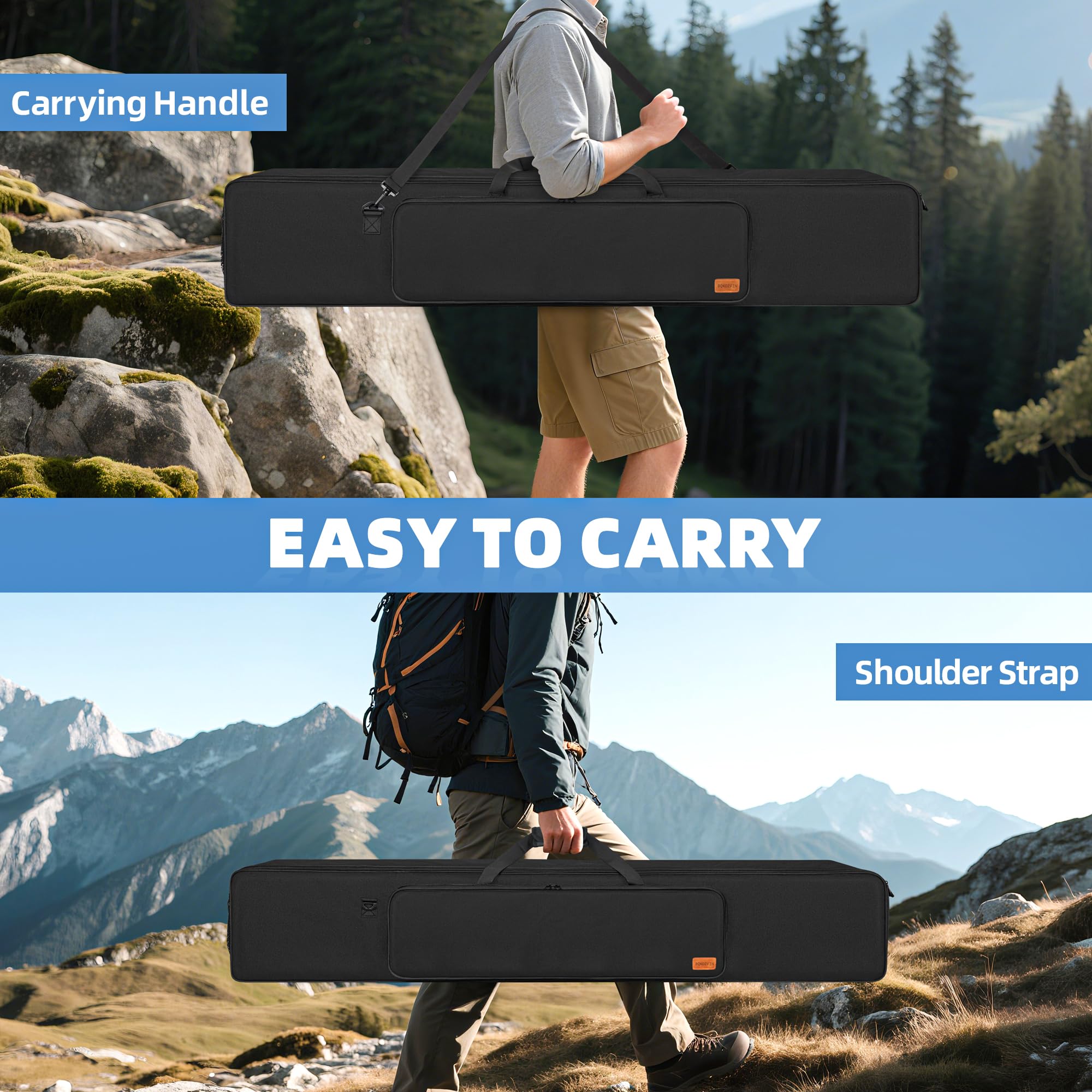 OUUTMEE Bolsa para trípode, funda de transporte para cámara, iluminación y equipo de audio, bolsa de nailon impermeable para equipo de fotografía, bolsa de soporte de luz con protección acolchada